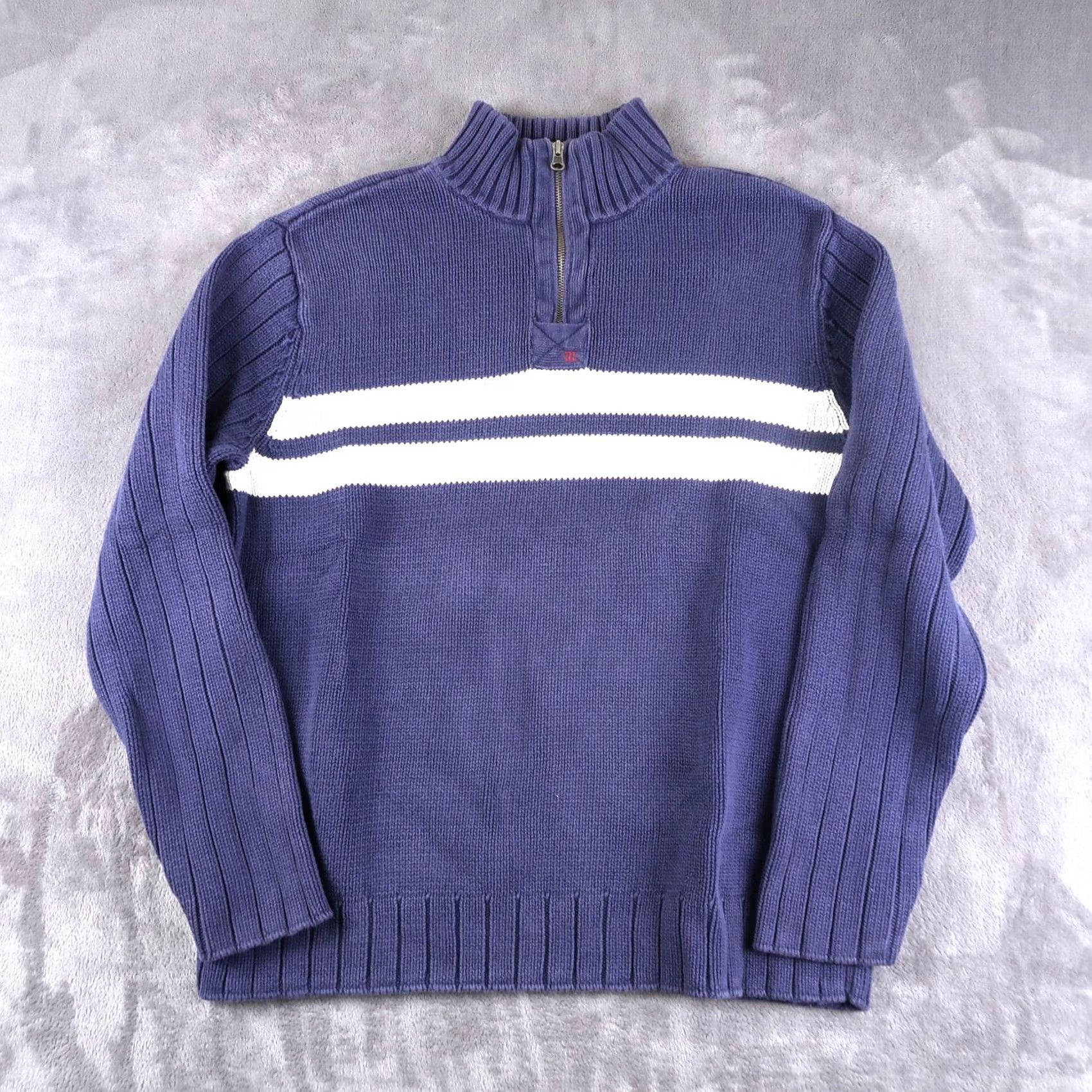 Ralph Lauren Vintage Polo Jeans Co. Ralph Lauren Y2K Men’s XL Knit Blue 1/4 Zip Sweater Shirt Size US XL / EU 56 / 4 - 2 Thumbnail
