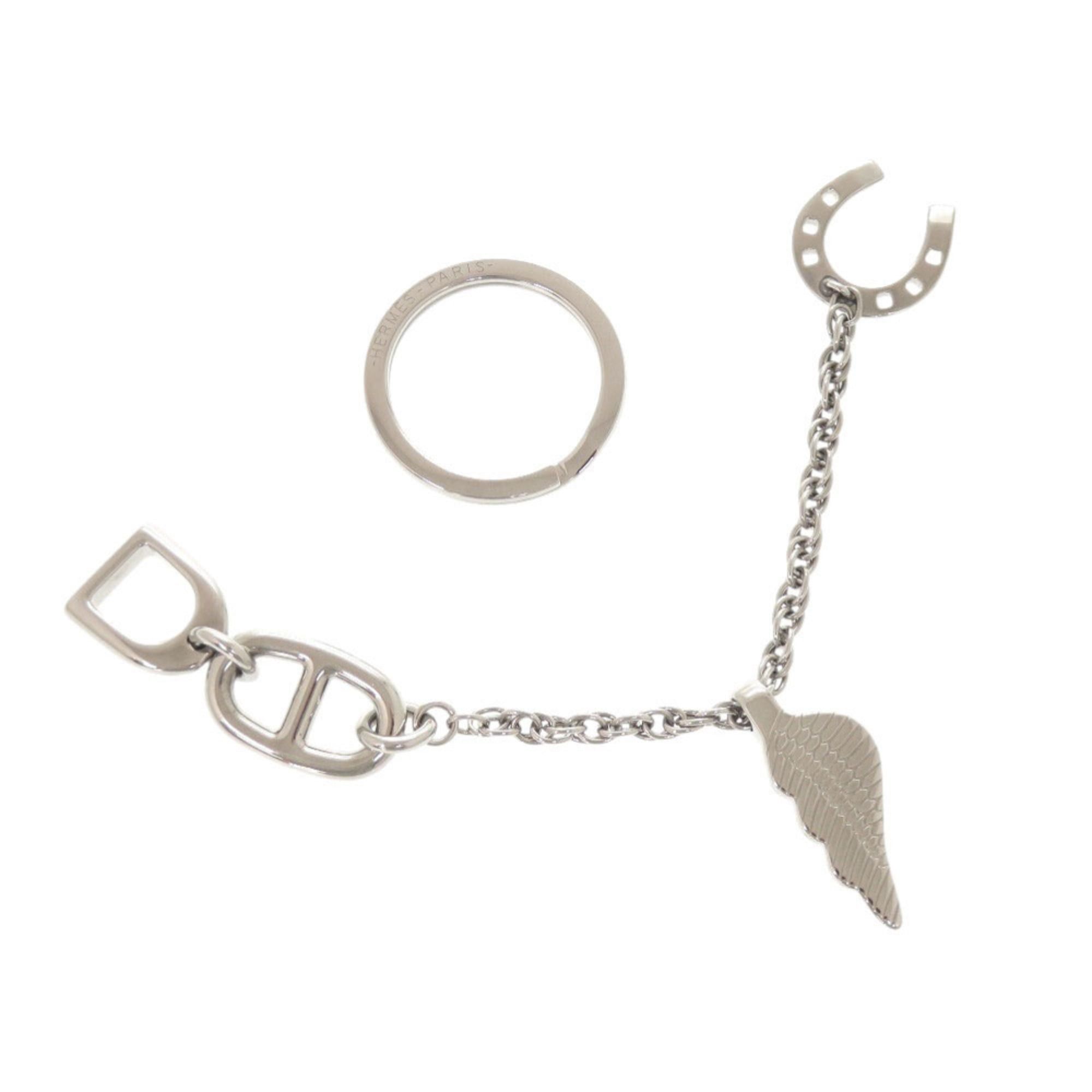 Hermes Like New Hermes Bon Voyage Metal Silver Keychain 1796HERMES Size ONE SIZE - 1 Thumbnail