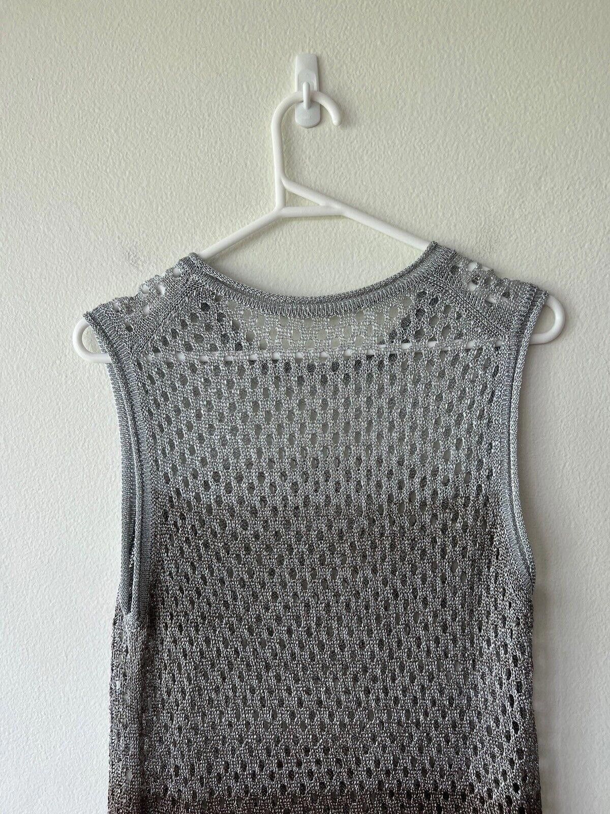 Dion Lee New dion lee top singlet tee metallic mesh tank silver large Size L / US 10 / IT 46 - 6 Thumbnail