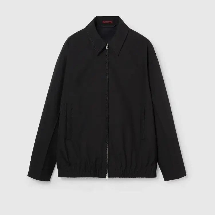 Gucci o1loc1c1125 823645 Embossed Wool Twill Zip Jacket in Black Size US M / EU 48-50 / 2 - 1 Thumbnail