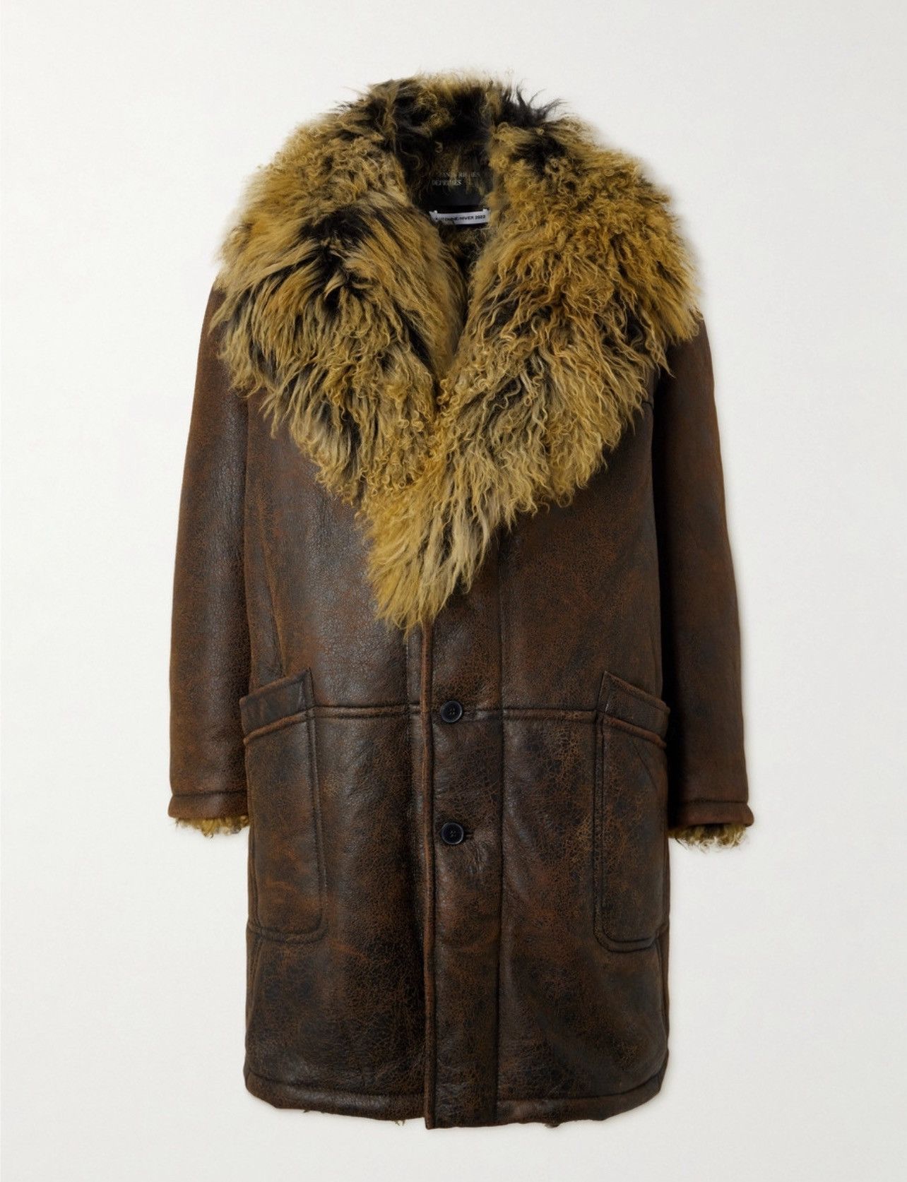 Enfants Riches Deprimes ERD TOBACCO SHEARLING COAT AW’23 Size US L / EU 52-54 / 3 - 1 Thumbnail