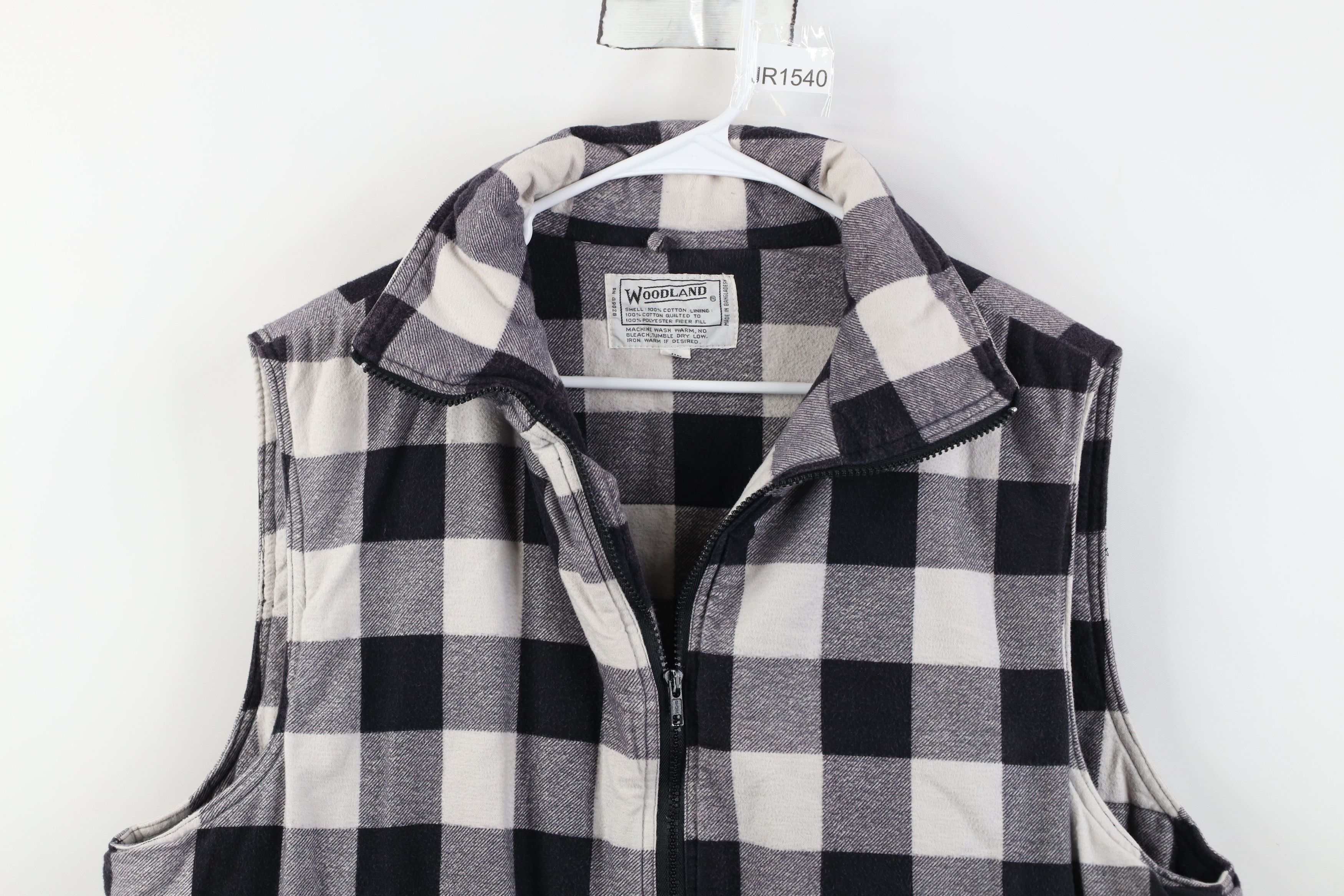 Vintage Vintage 90s Streetwear Full Zip Puffer Vest Jacket Plaid Size US XL / EU 56 / 4 - 2 Thumbnail