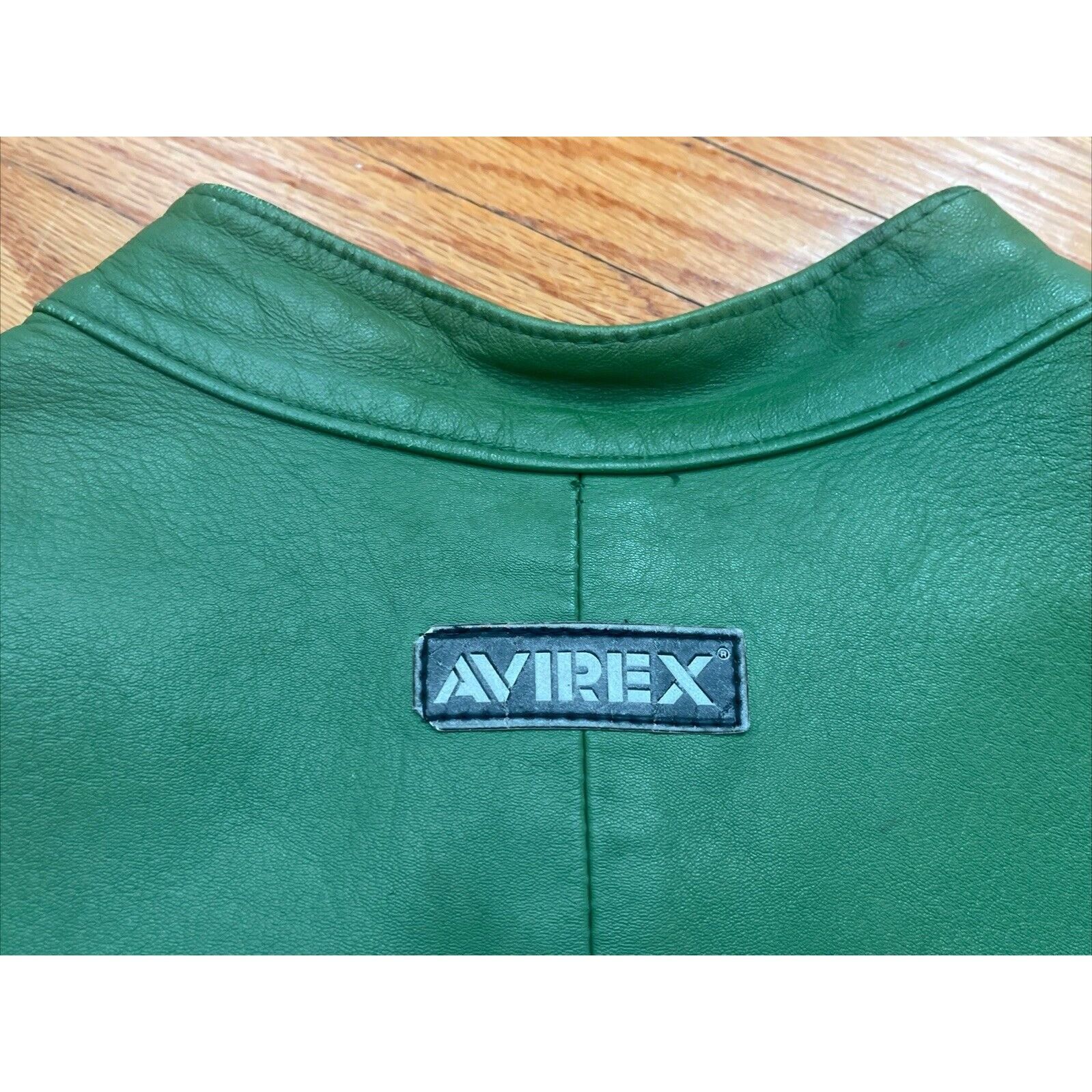 Avirex Vintage XL Avirex Green Leather Varsity Bomber Jacket USA Ma Size US XL / EU 56 / 4 - 9 Thumbnail