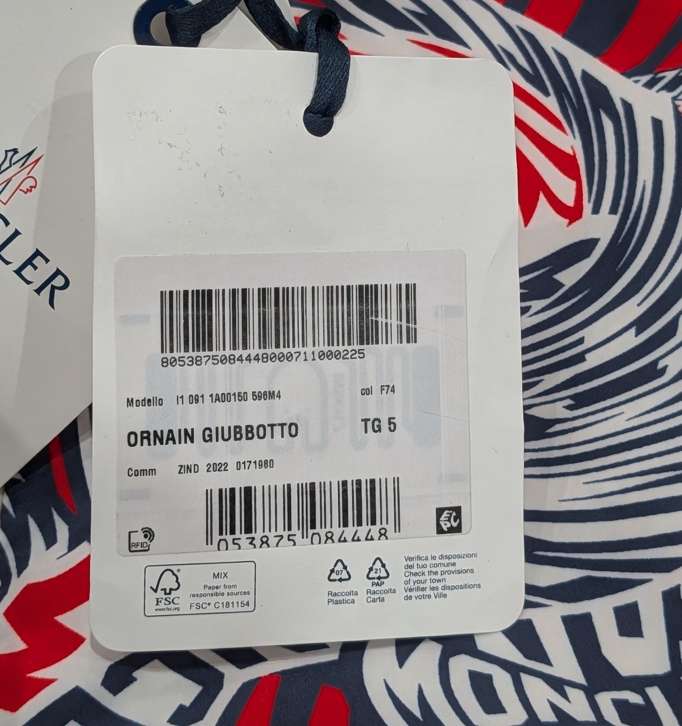 Moncler MONCLER "Ornain" Windbreaker Jacket Navy/Red/White 5 - 2XL Size US XXL / EU 58 / 5 - 12 Thumbnail