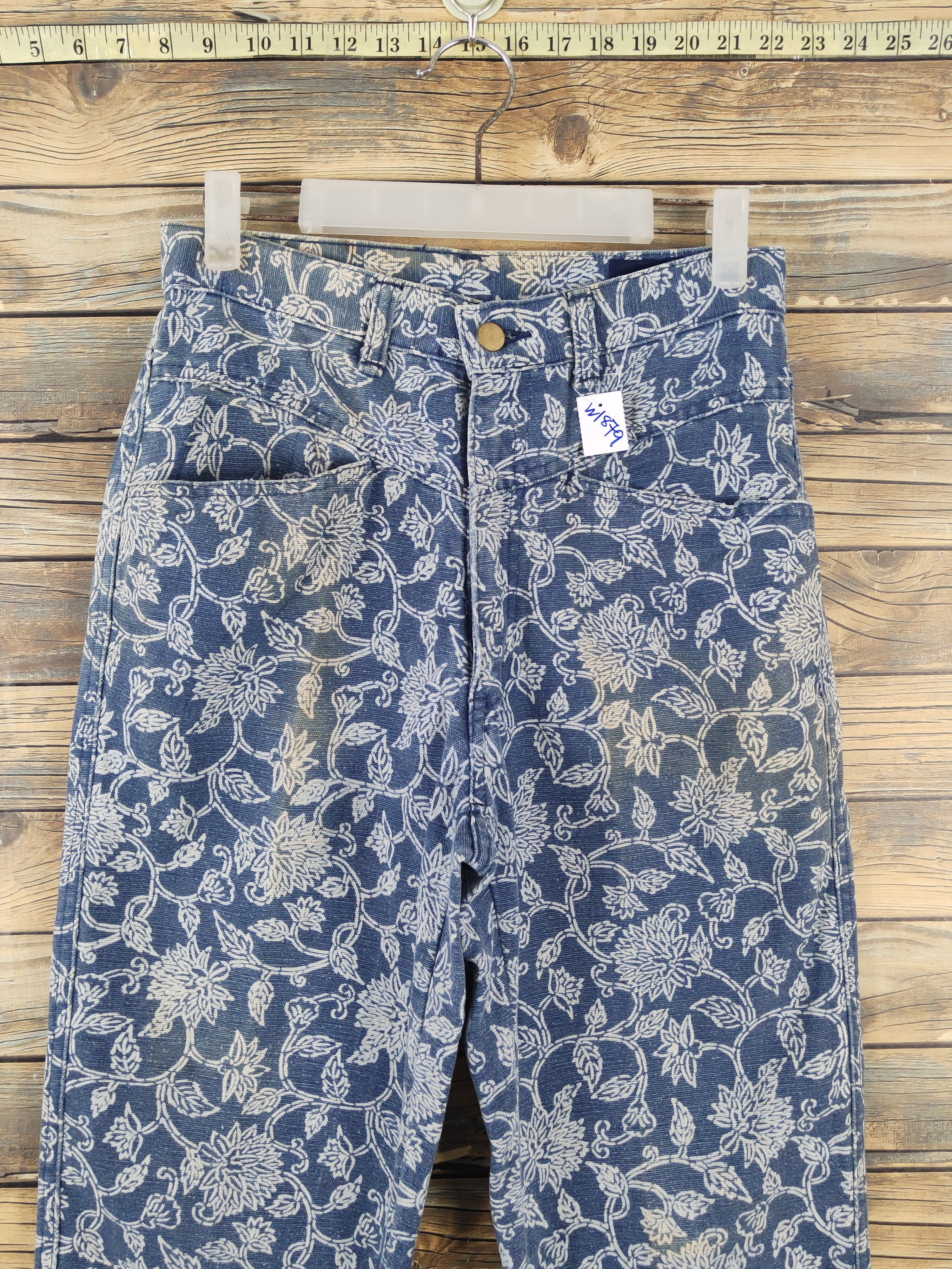 Japanese Brand Japan vintage art Blue Distressed Ripped denim Jeans #W1879 Size US 28 / EU 44 - 2 Thumbnail