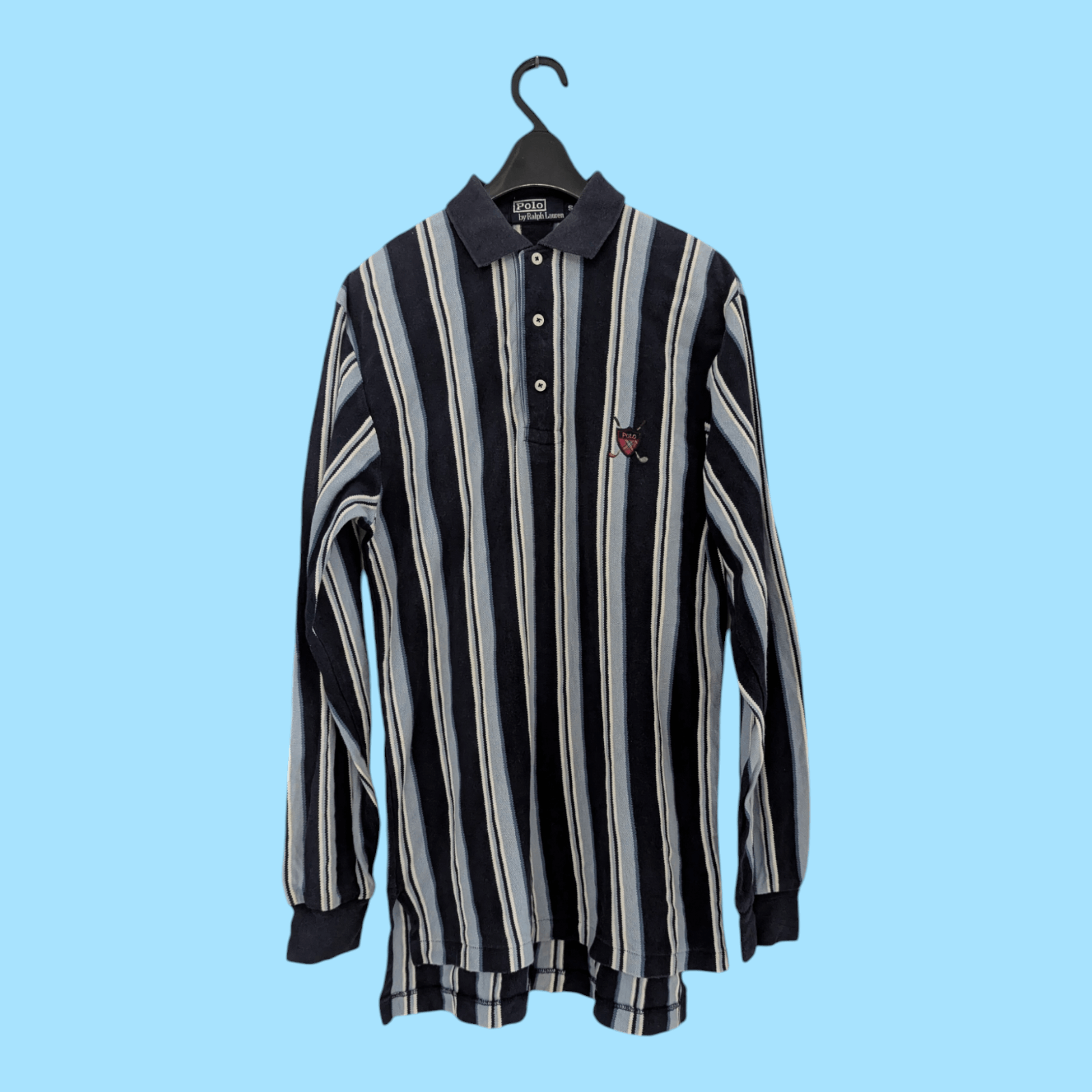 Polo Ralph Lauren × Ralph Lauren Vintage long sleeve polo shirt golf stripe shirt Size US S / EU 44-46 / 1 - 1 Thumbnail