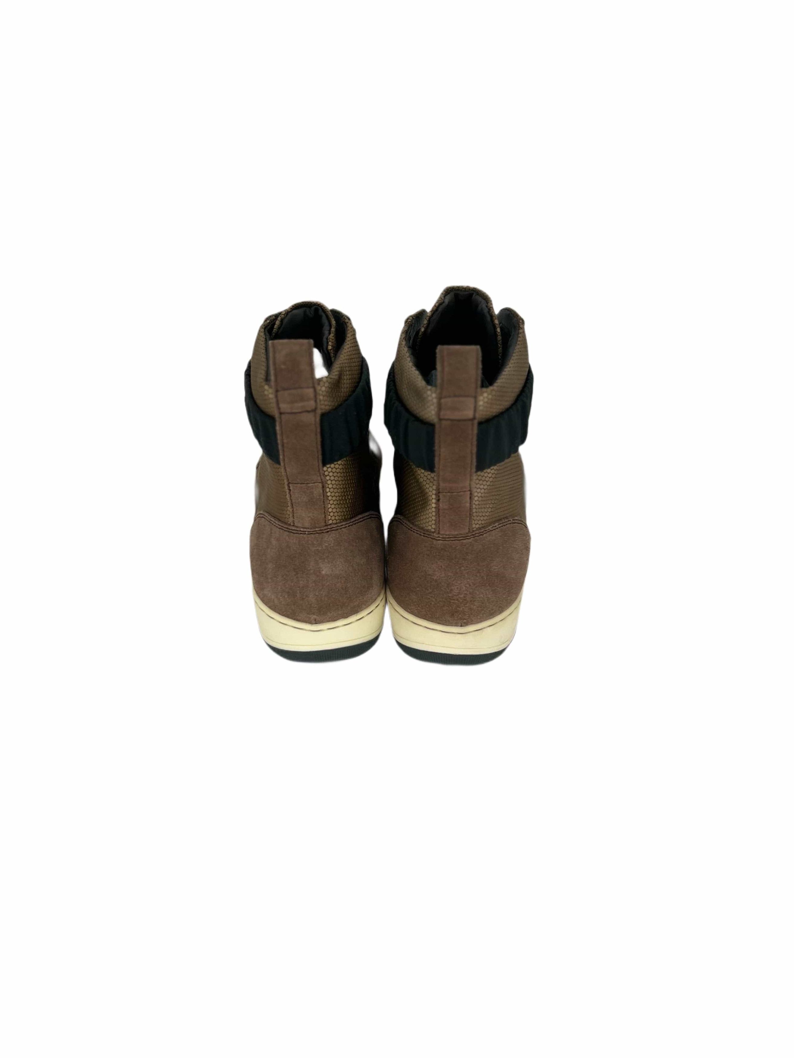 Lanvin Lanvin Brown Multi Fabric Hi Top Sneaker Size US 5 / EU 37 - 5 Thumbnail