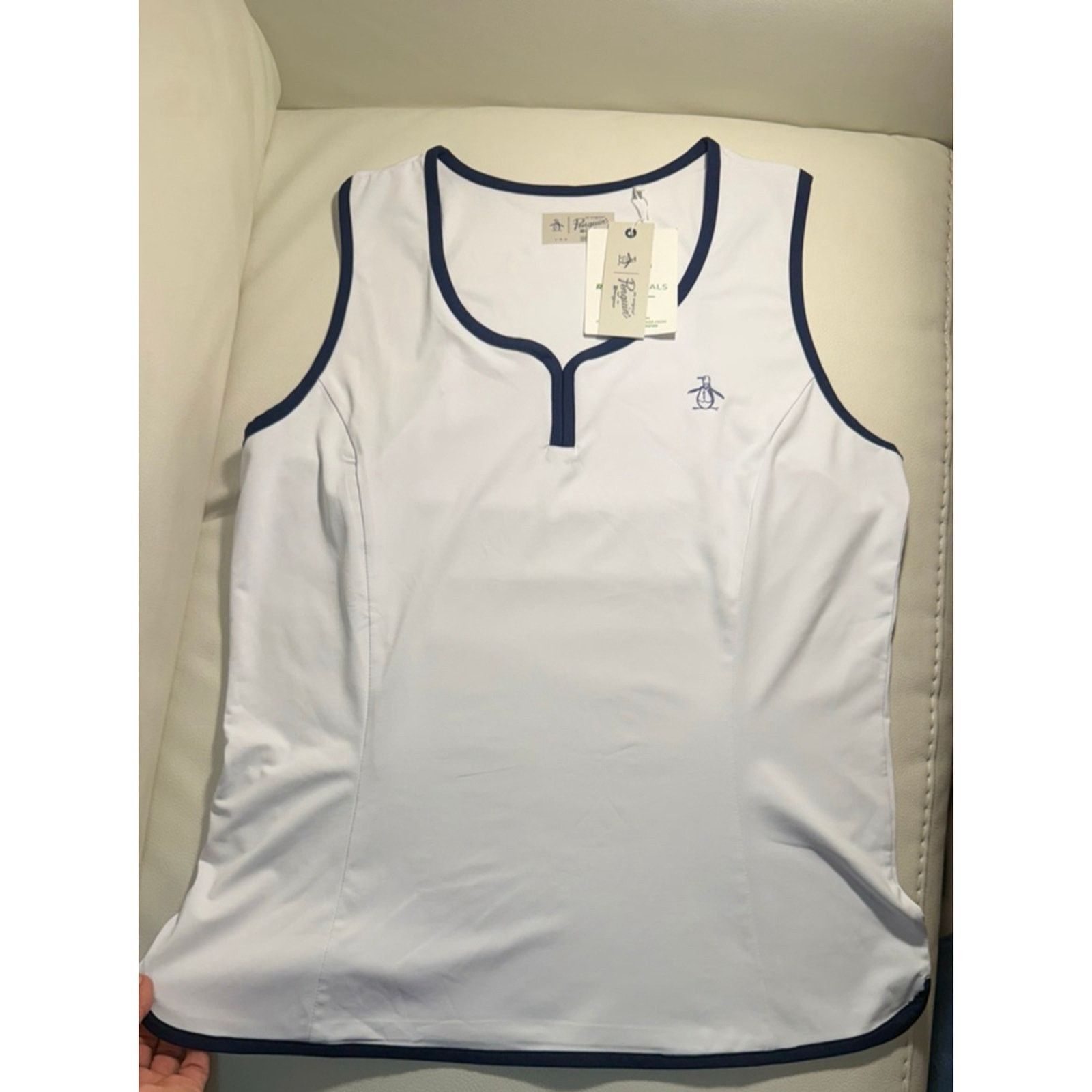 Original Penguin Penguin Women’s white Tank top Size L - tennis or Golf Size L / US 10 / IT 46 - 5 Thumbnail