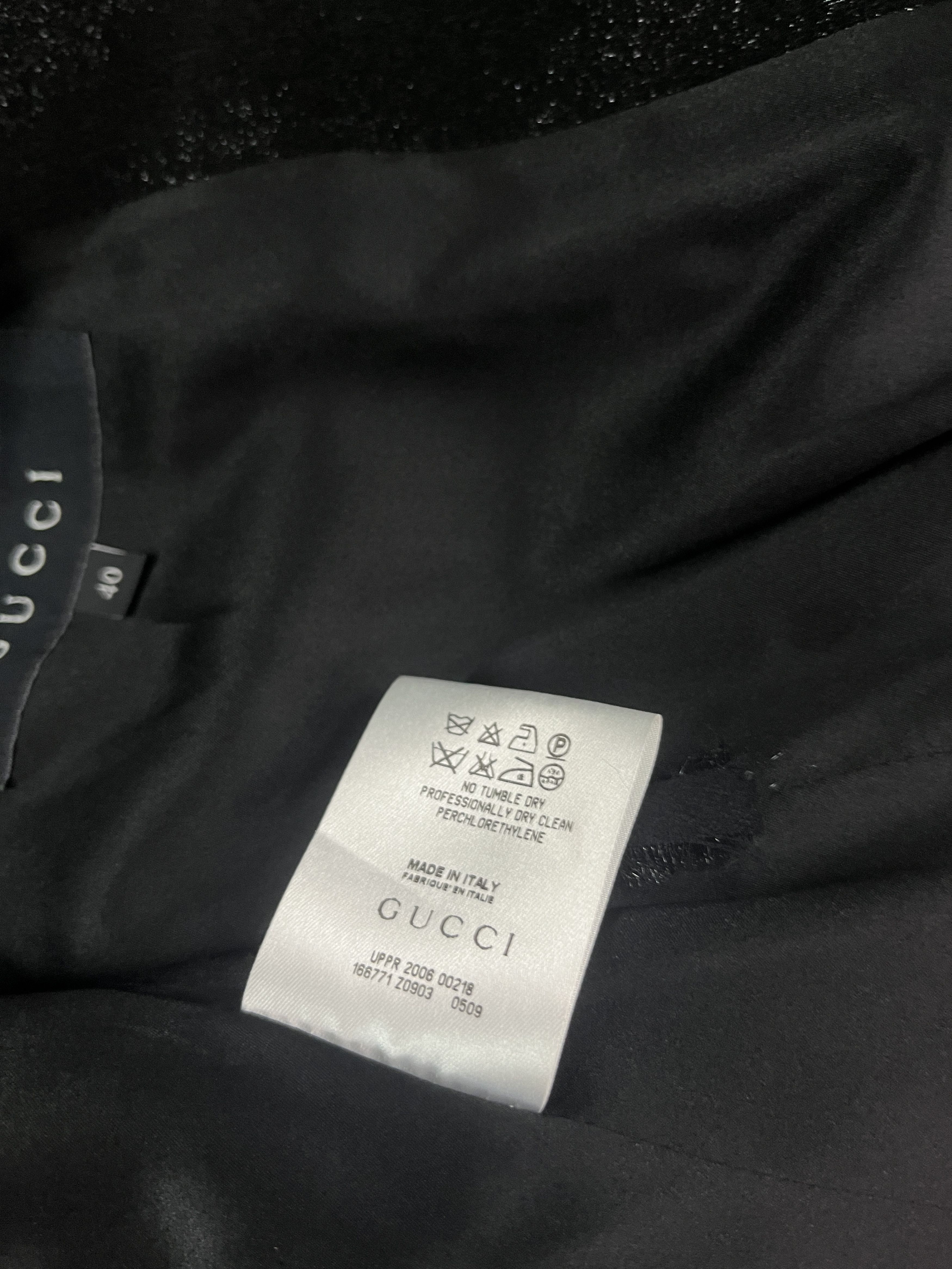 Gucci Gucci Black Glitter Blazer With Sharp Lapel Size S / US 4 / IT 40 - 5 Thumbnail