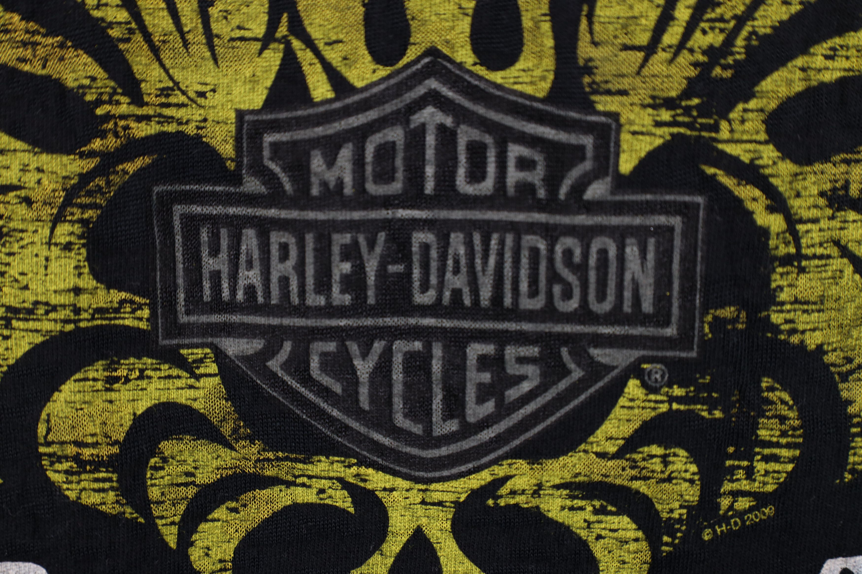 Harley Davidson Vintage Y2K Harley Davidson Spell Wing Fire Flames T-Shirt Size L / US 10 / IT 46 - 5 Thumbnail