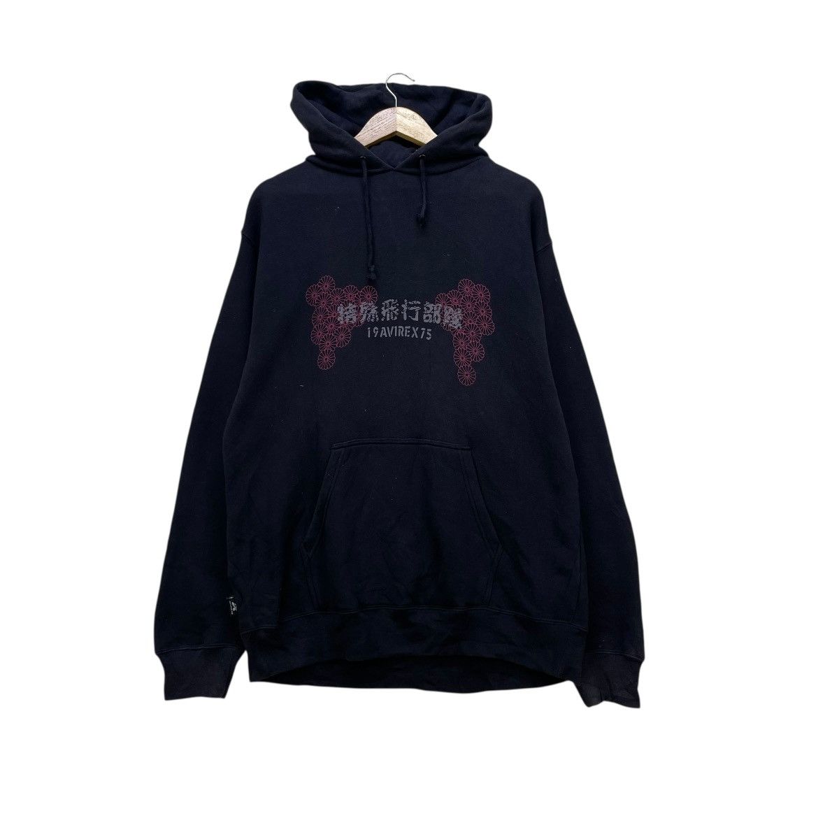 Avirex 💥Vintage Avirex Pullover Hooded Sweater Navy Size US M / EU 48-50 / 2 - 1 Thumbnail