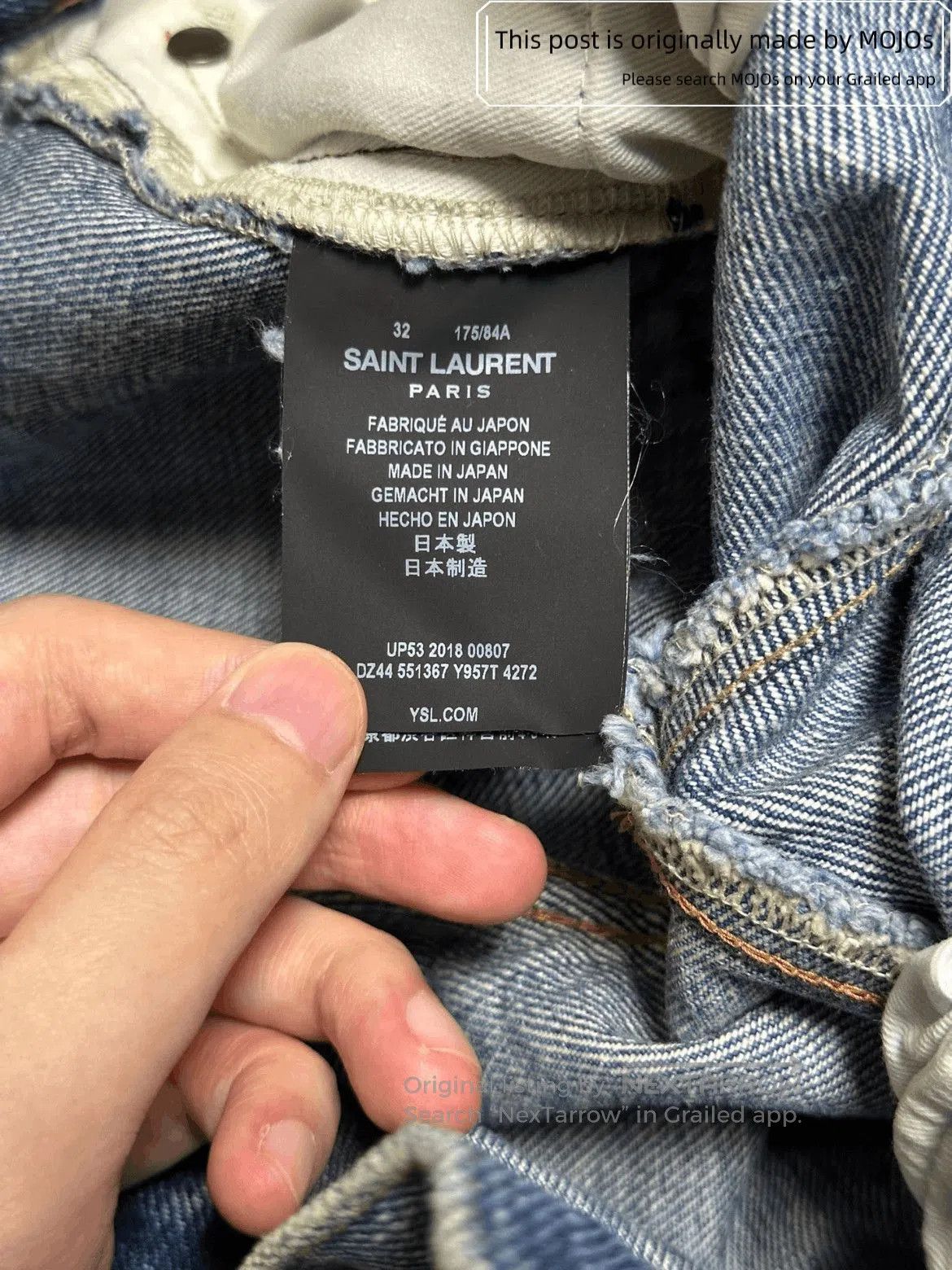 Saint Laurent Paris Sz 32 Saint Laurent Paris Distressed Wash Denim Shorts. Size US 32 / EU 48 - 9 Thumbnail