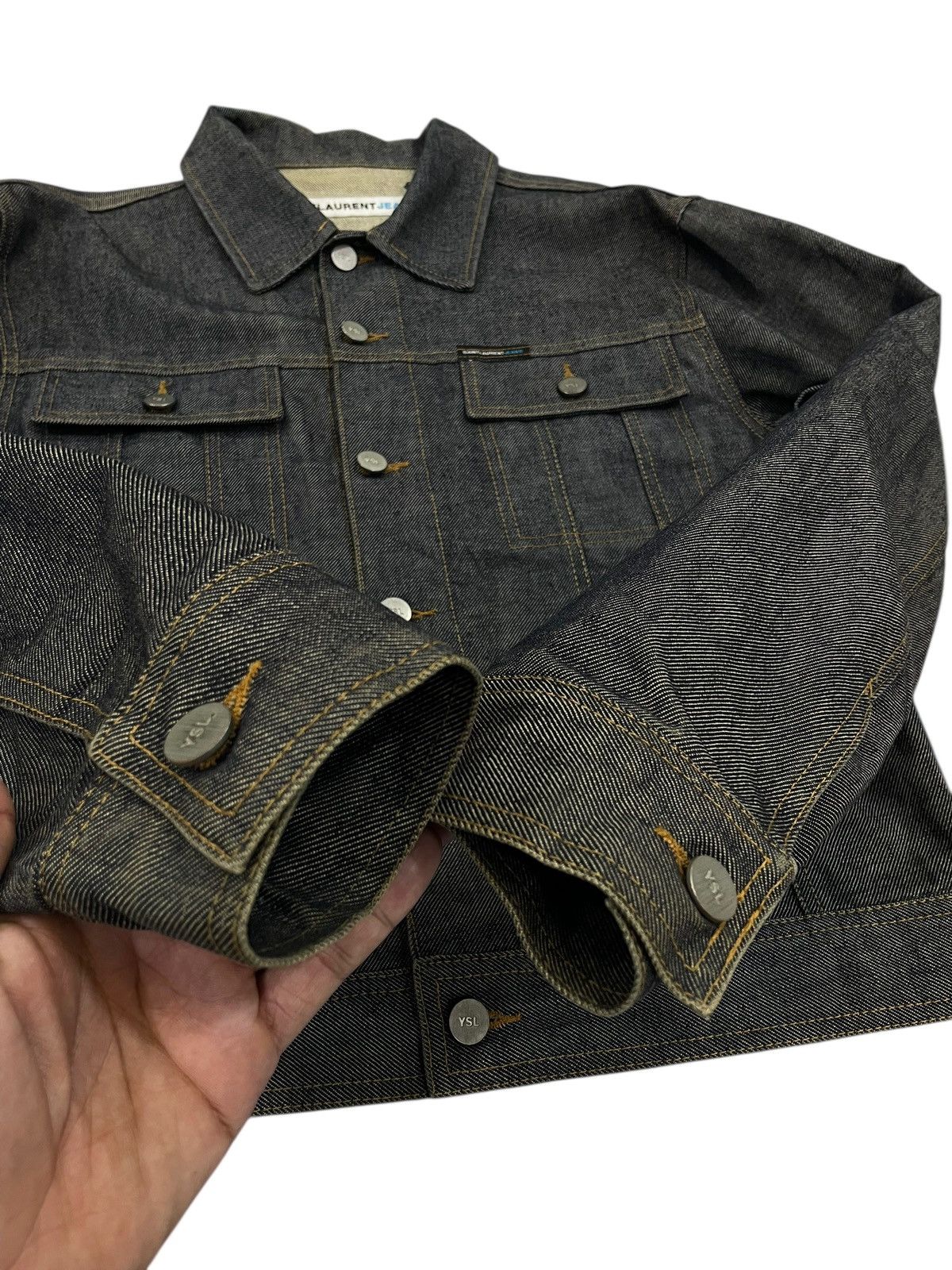 Yves Saint Laurent Saintlaurent jacket jeans YSL button Size US M / EU 48-50 / 2 - 9 Thumbnail