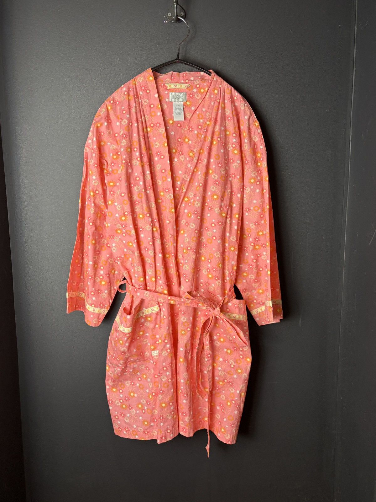 Vintage Vintage La Senza Robe Cotton Bath Robe Sleep Belted Womens Size L / US 10 / IT 46 - 1 Thumbnail