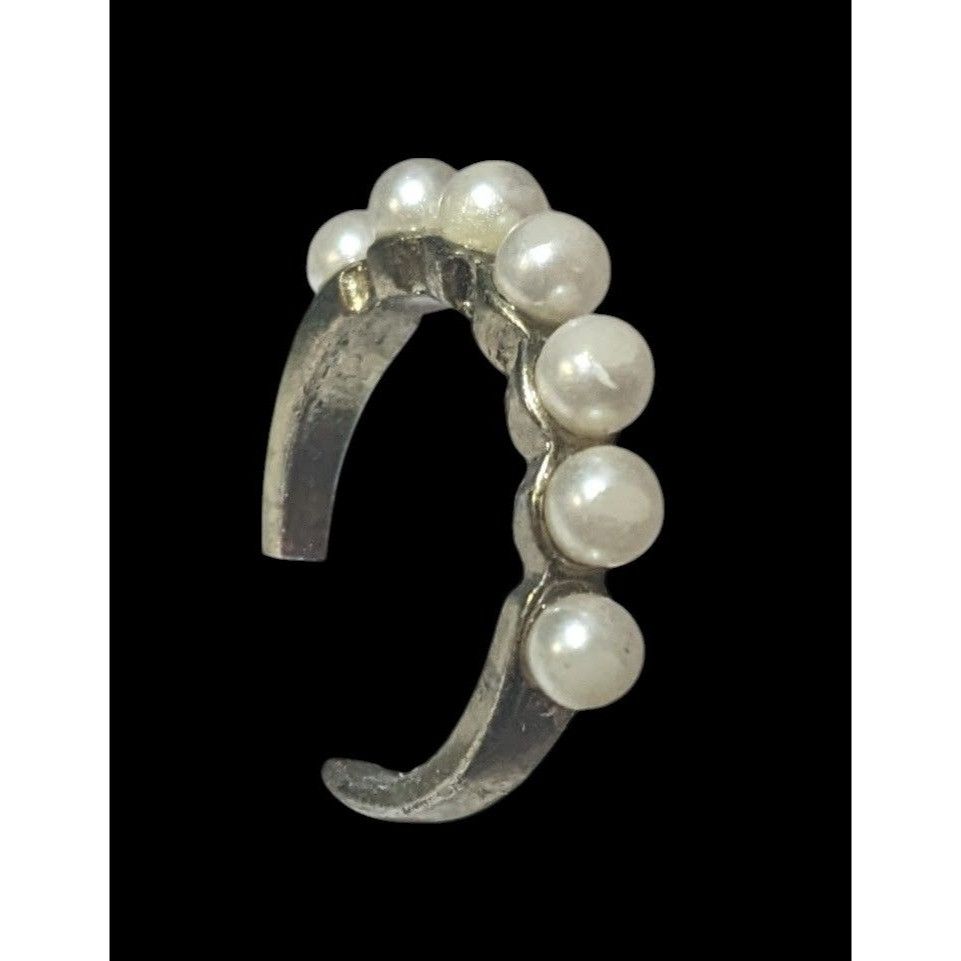 Other Vintage Coquette Glam Single Row Faux Pearl Ring Size 6 Size ONE SIZE - 11 Thumbnail