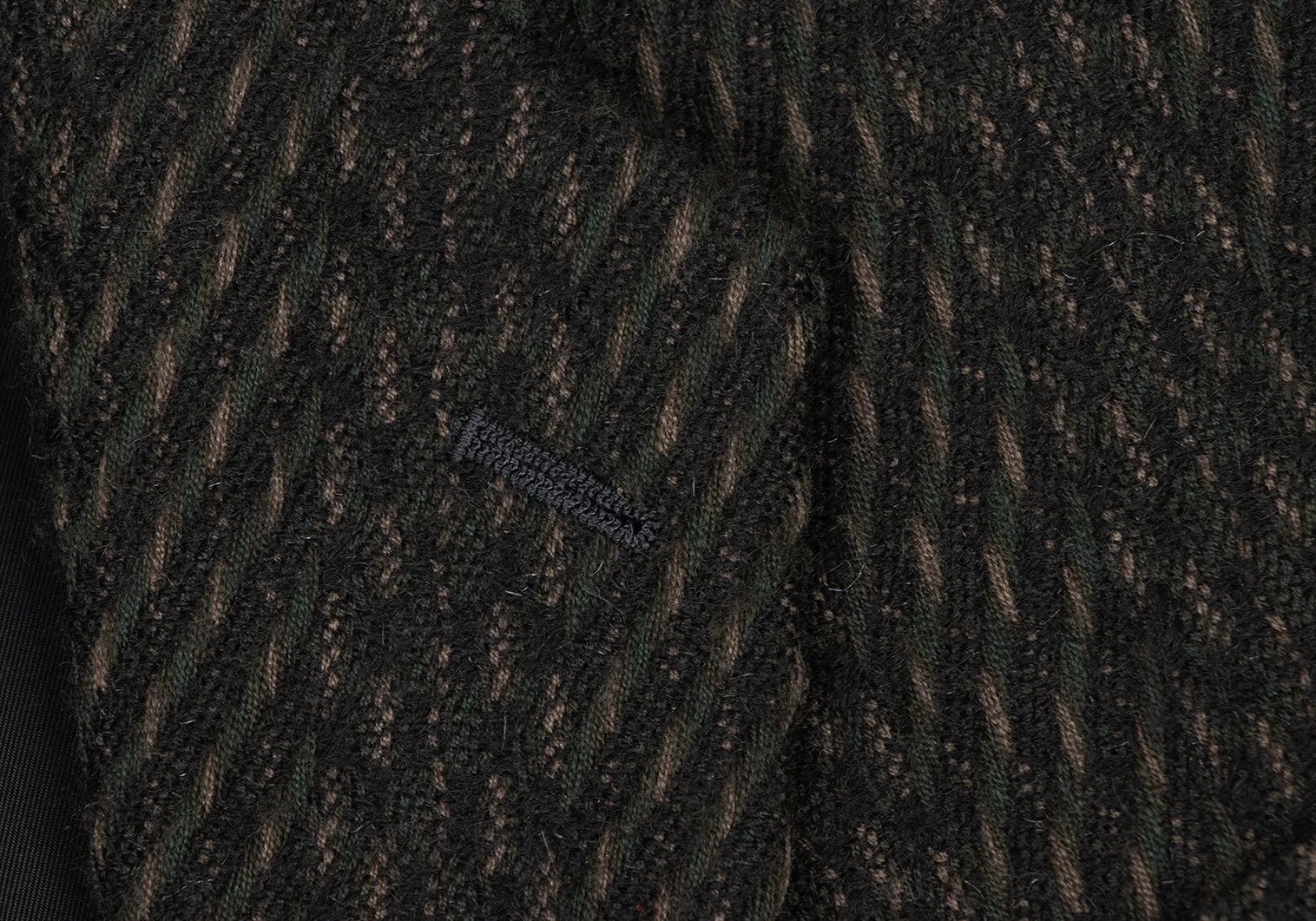 Issey Miyake Wool Patterned Jacket in Green and Black, Size L Size US L / EU 52-54 / 3 - 4 Thumbnail