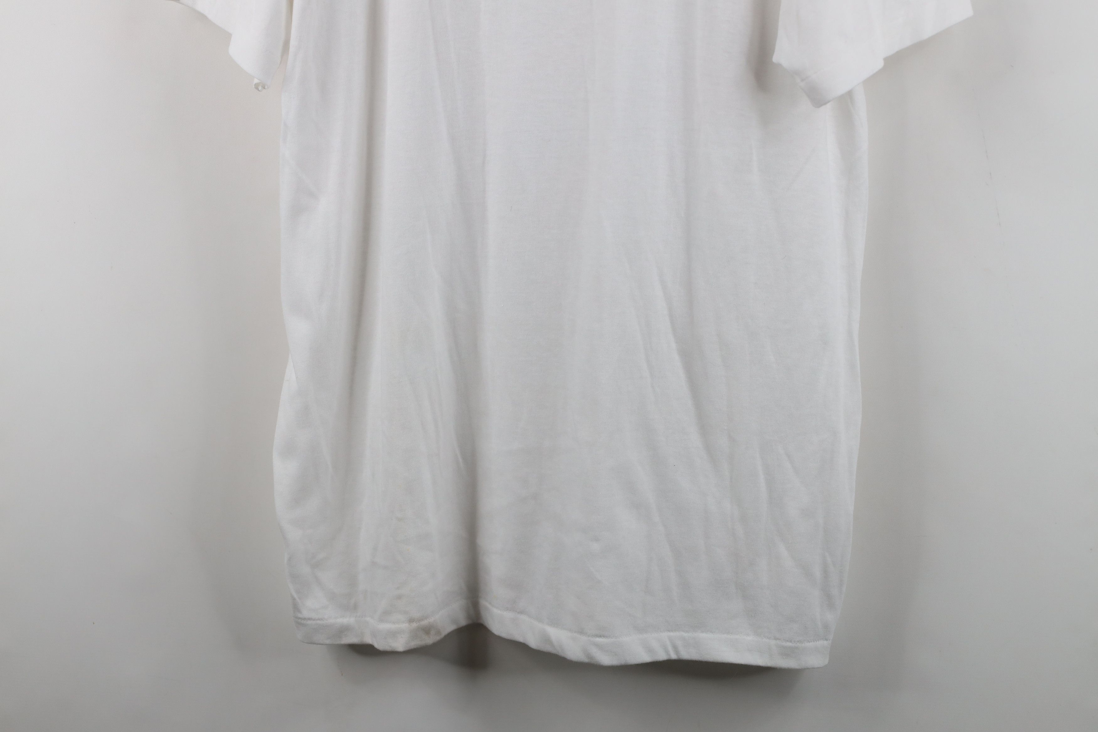 Vintage Vintage 90s Streetwear Thin Short Sleeve T-Shirt White 50/50 Size US XL / EU 56 / 4 - 3 Thumbnail