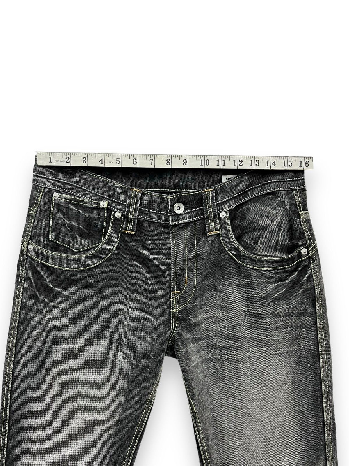 🔥💥SEMANTIC DESIGN BLOW💥 Whiskers Retro Punk FLARE Denim💥