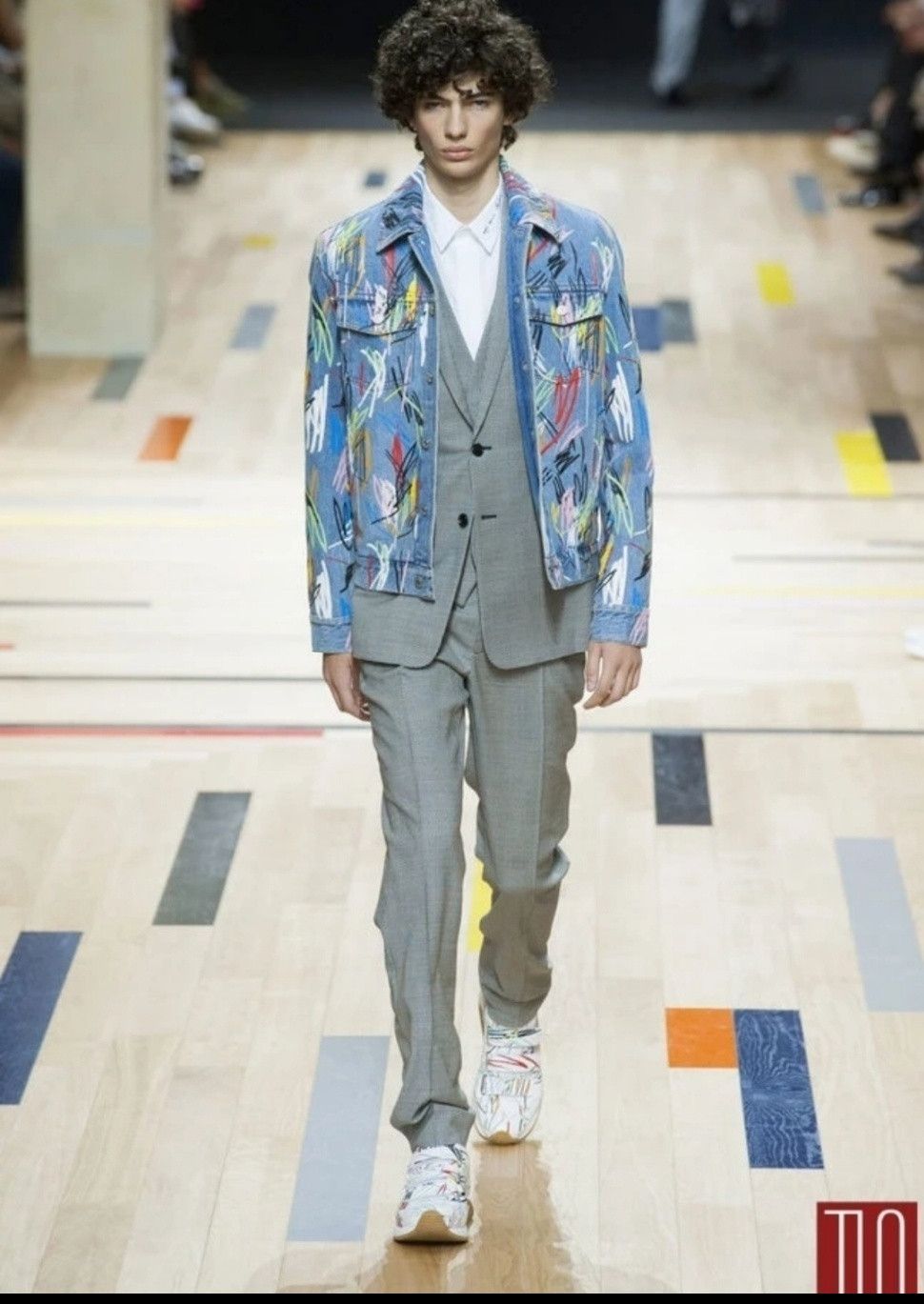 Dior [48] Dior Homme SS15 Graffiti denim jacket Size US M / EU 48-50 / 2 - 4 Thumbnail
