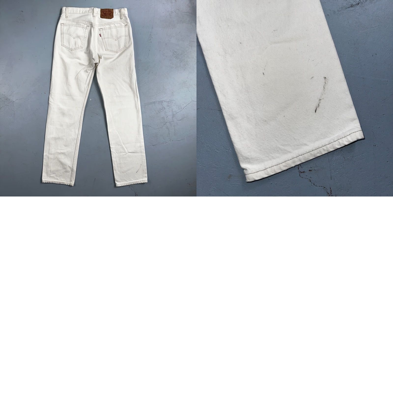 Levi's VINTAGE Levi's 501 Jeans Men 31x32 White Light Wash 90s USA Straight Leg Regular Denim 501 Series - 31x32 Mens Size US 31 - 10 Thumbnail