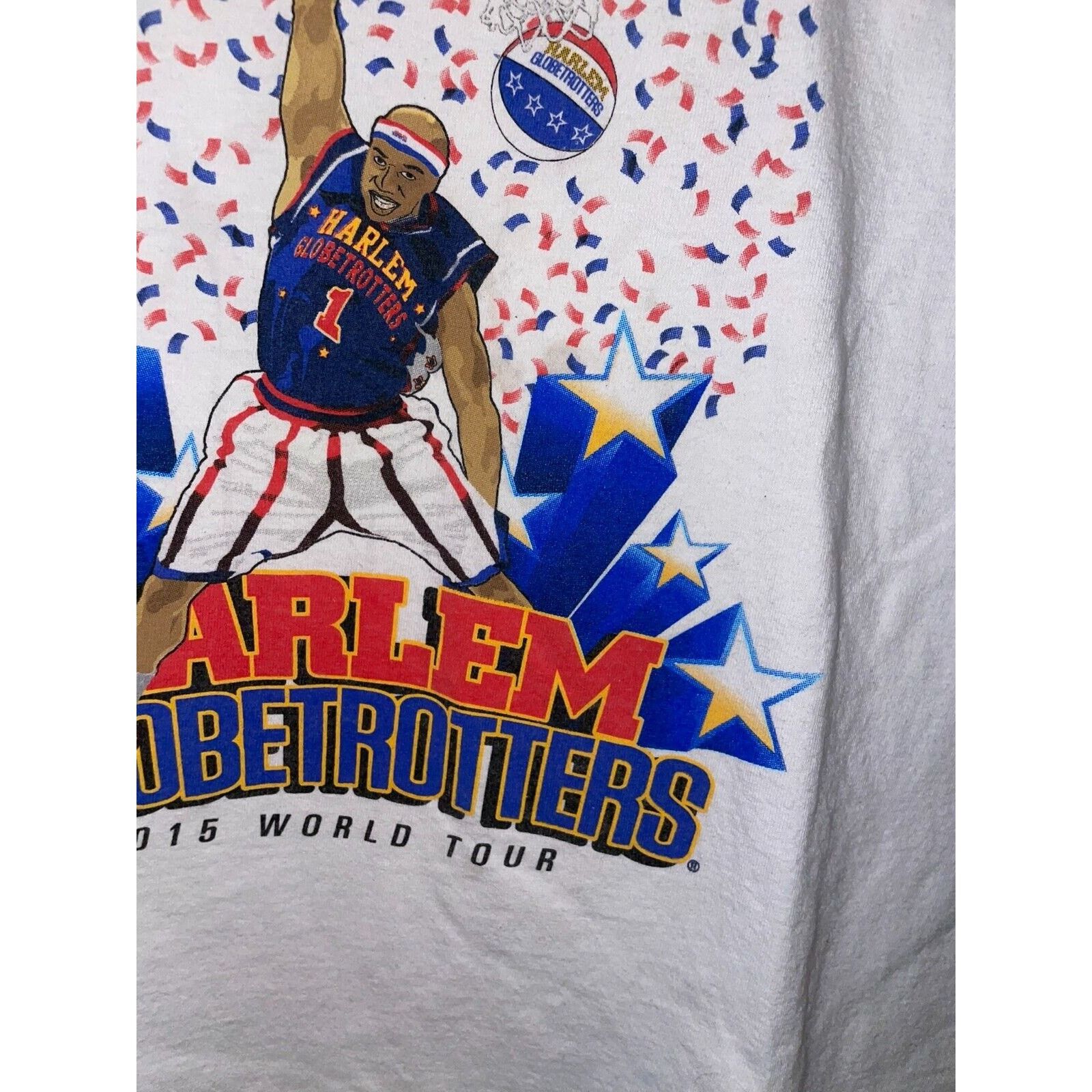 Harlem Globetrotters Harlem Globetrotters Shirt World Tour Basketball White Tee M Size US M / EU 48-50 / 2 - 3 Thumbnail