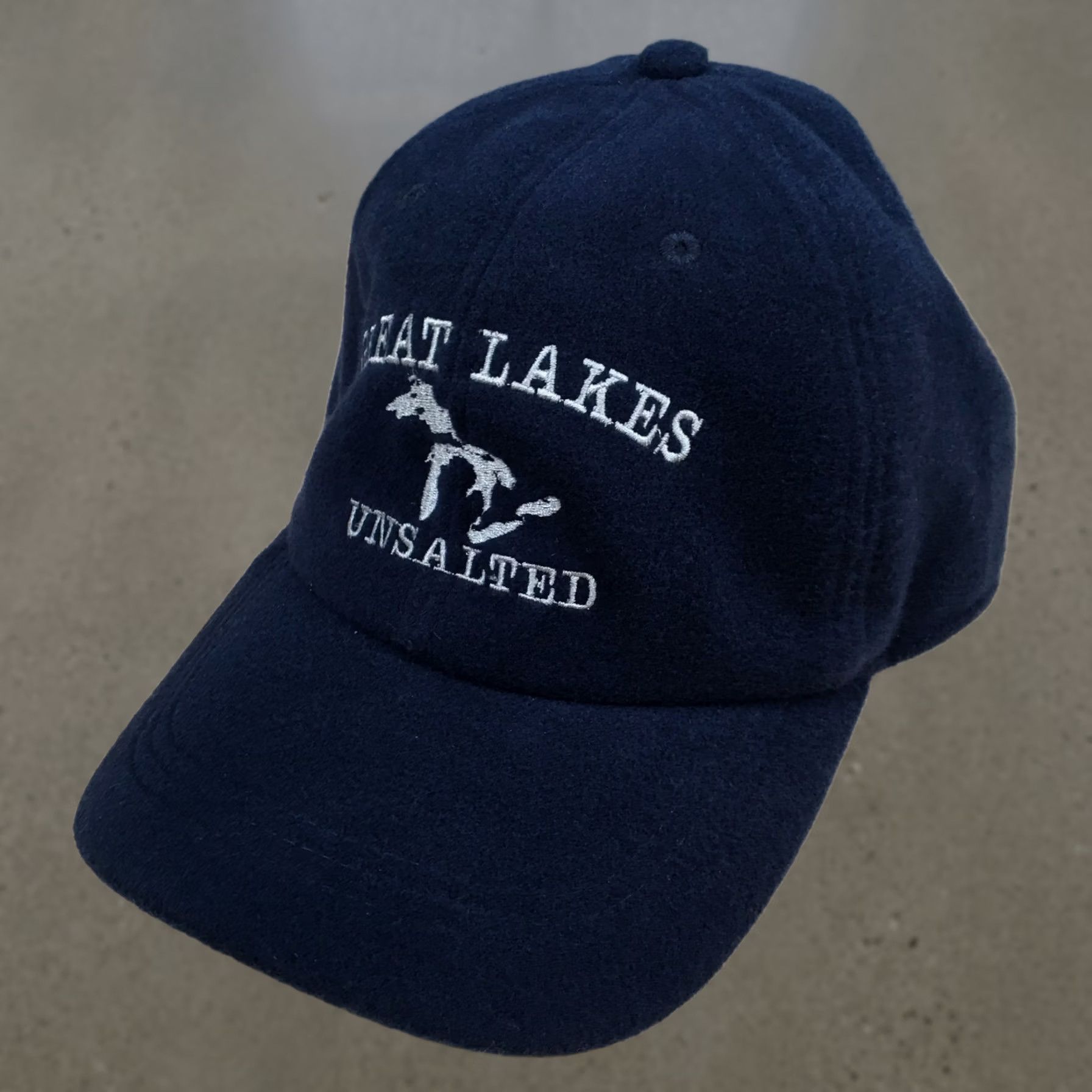 Greats Great Lakes Unsalted Baseball Cap Blue OS Adjustable Embroidered Logo Unisex Size ONE SIZE - 1 Thumbnail