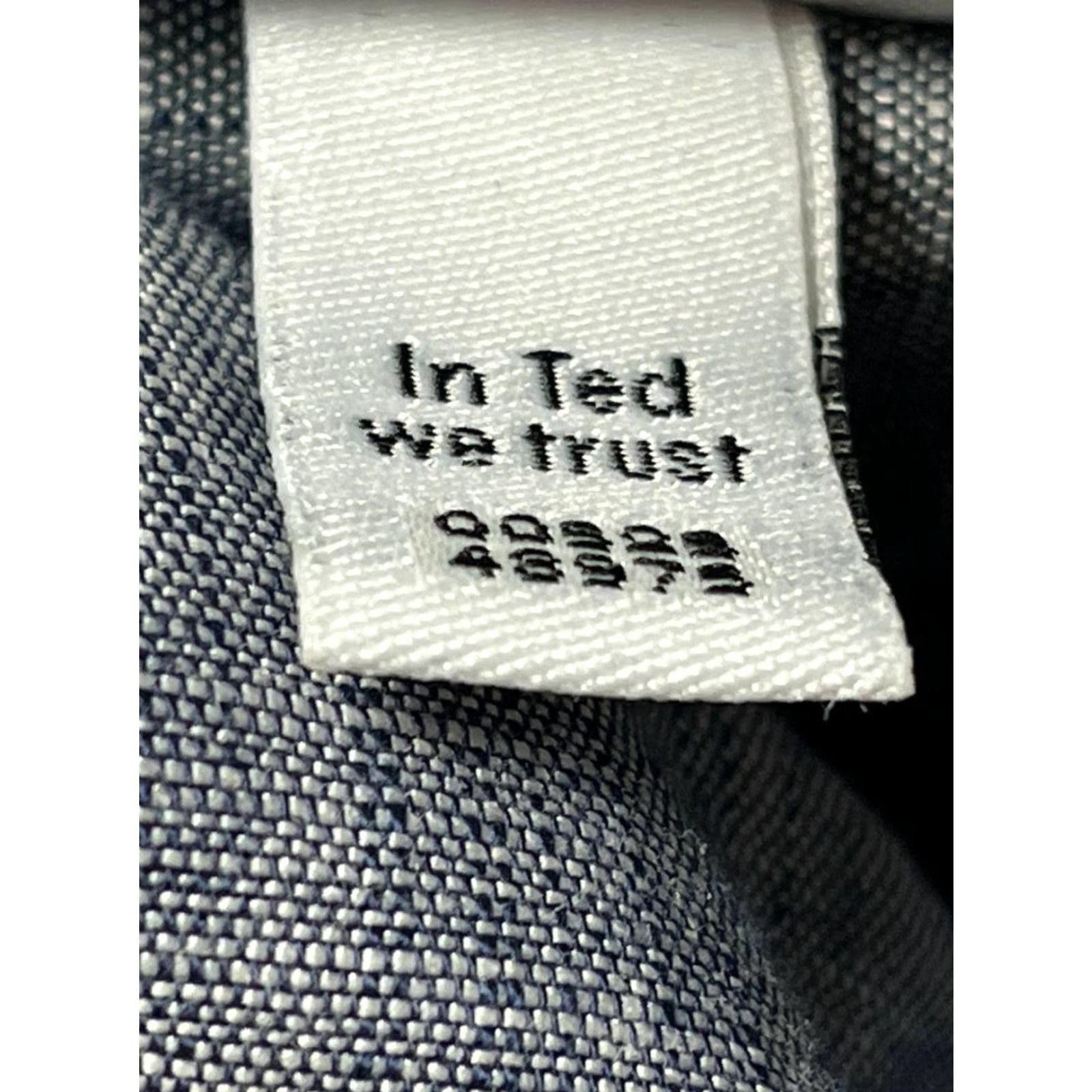 Ted Baker Ted Baker London Men's Button-Down Shirt Short Sleeve Linen Blend Blue 4 Regular with Button-Front Embroidered Mother Of Pearl Lined Buttons Dec Size US S / EU 44-46 / 1 - 7 Thumbnail