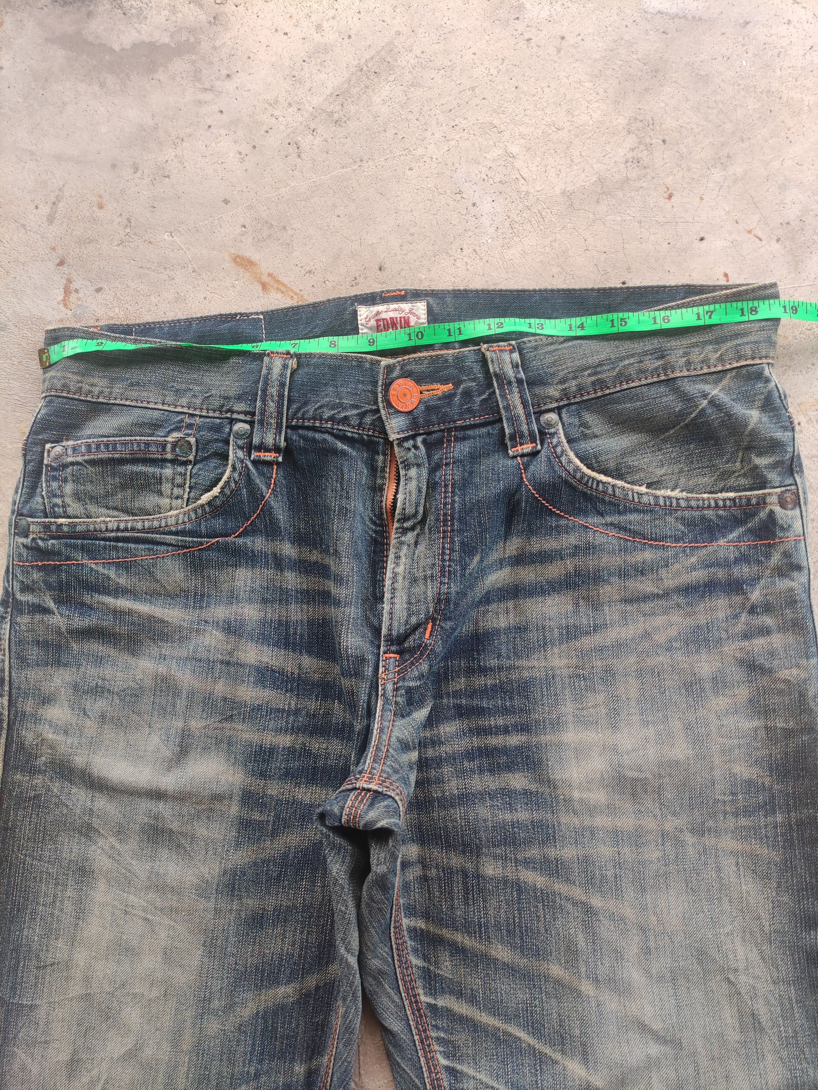 Edwin Vintage Edwin Jean Distressed Faded Denim Pants Size US 37 - 6 Thumbnail