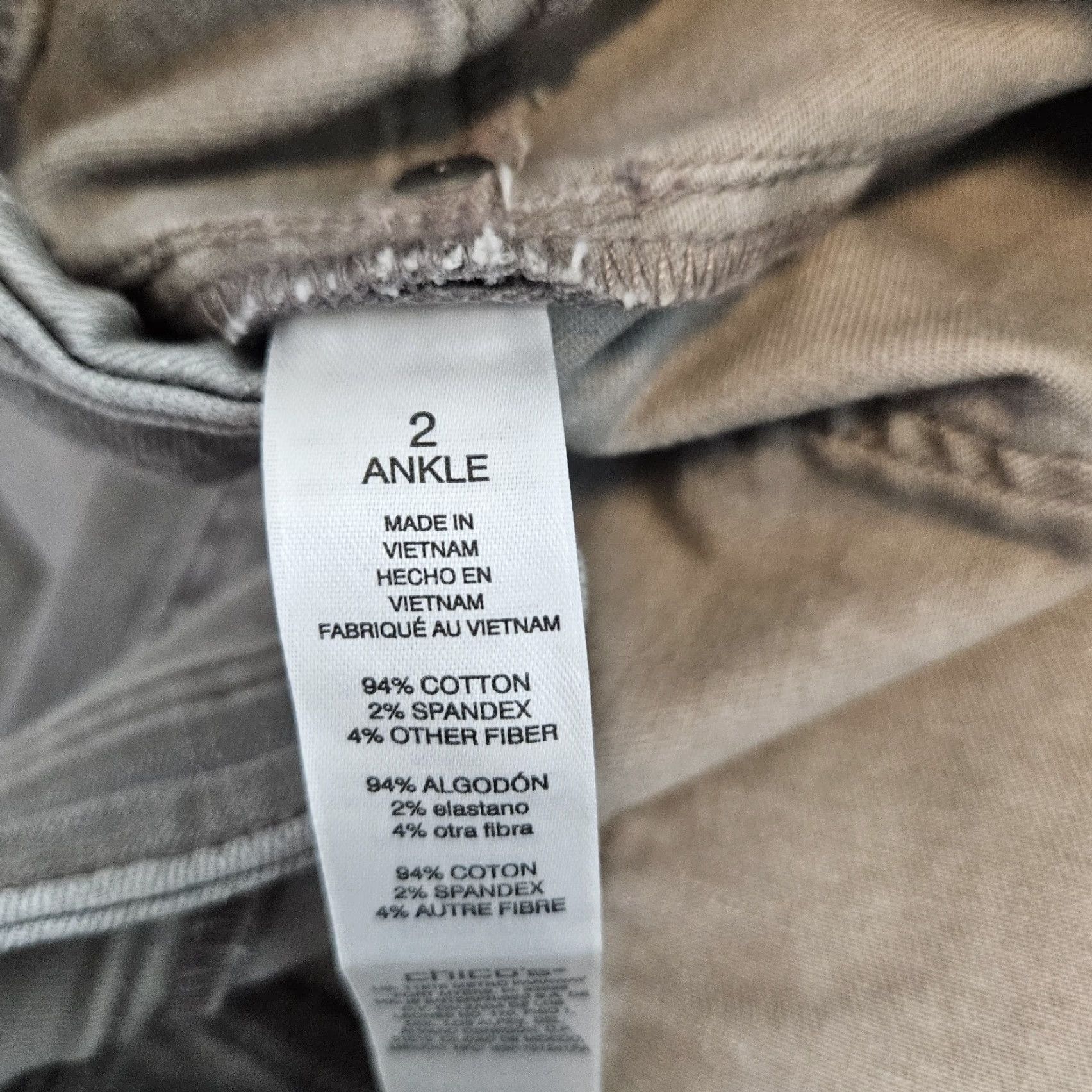Vintage Chicos Womens Jeans Ankle Slim Girlfriend Perfect Stretch Sz 12 Gray High Rise Size 34" / US 12 / IT 48 - 7 Thumbnail