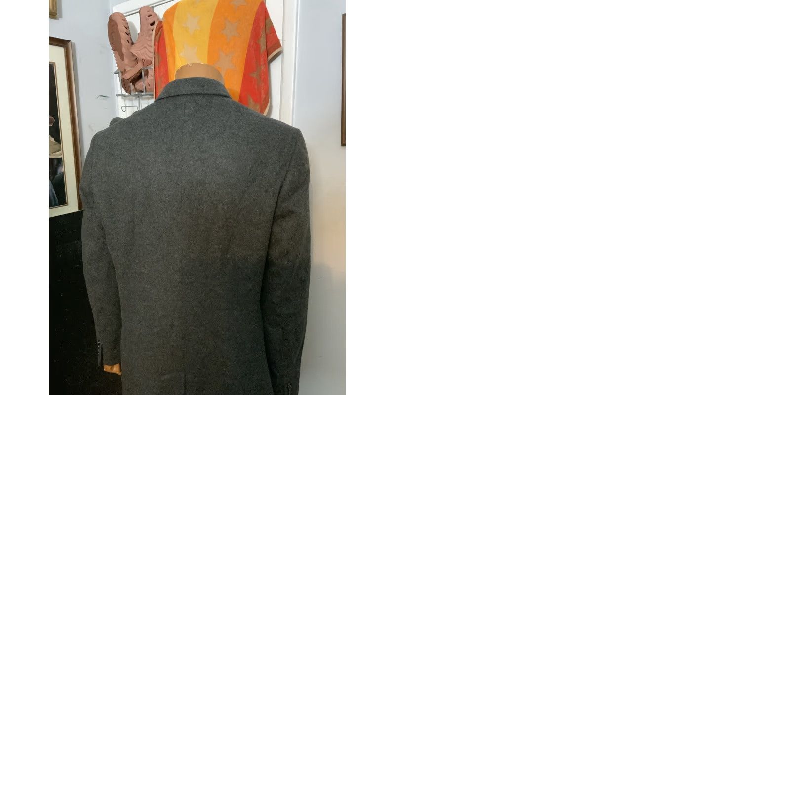 J.Crew VINTAGE J.CREW Overcoat Coat Mens 42L Charcoal Grey Wool Cashmere Long 95% Wool 5% Cashmere 05660 HO 2015 Size US XS / EU 42 / 0 - 9 Thumbnail