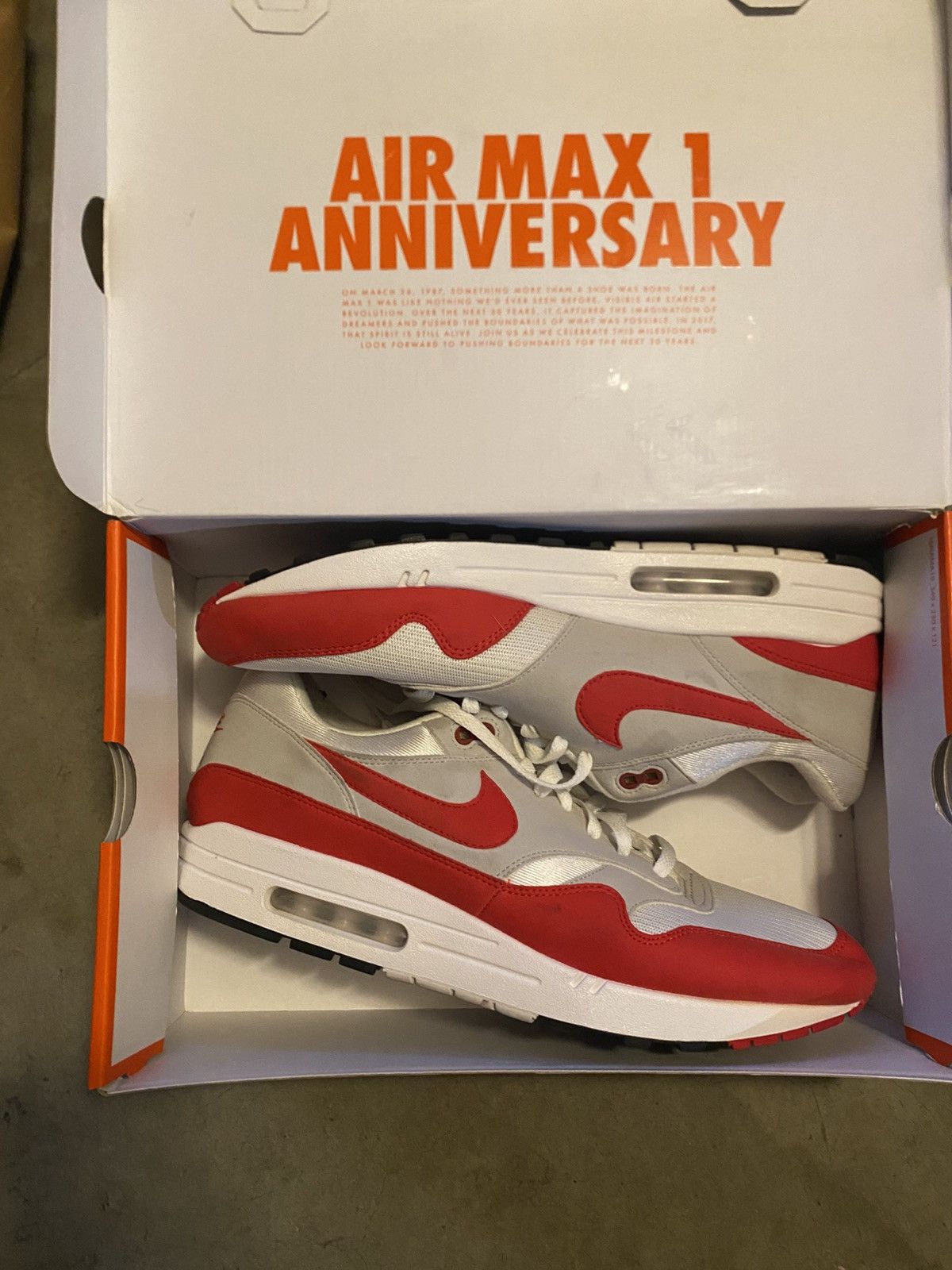 Nike Nike Air Max 1 Anniversary Red Size US 14 / EU 47 - 1 Thumbnail