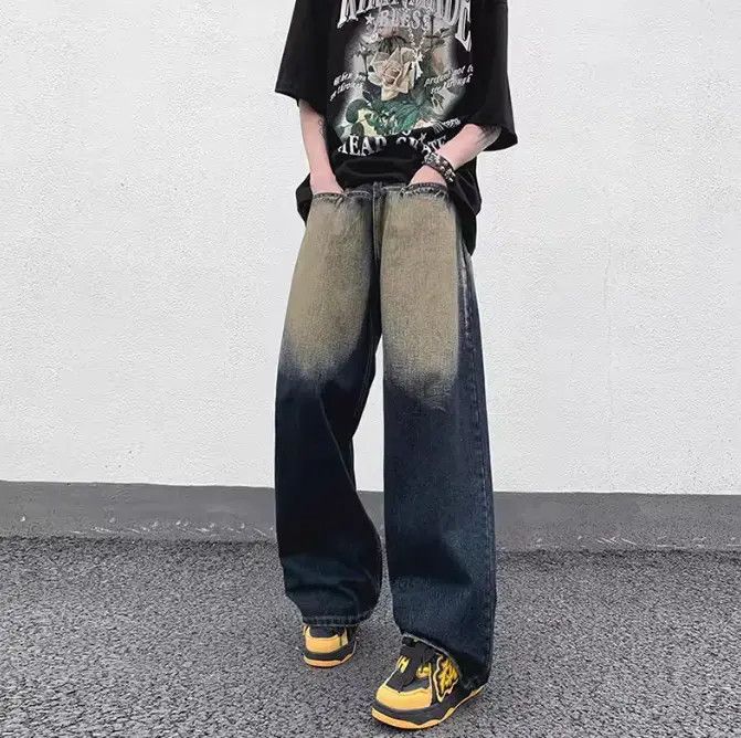 Japanese Brand Retro loose fitting wide leg jeans Size US 32 / EU 48 - 1 Thumbnail