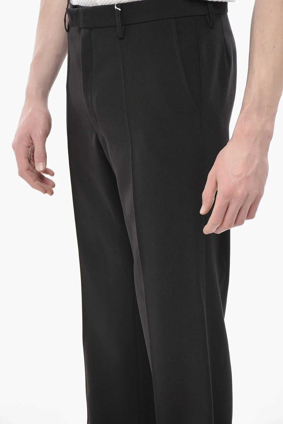 Maison Margiela og1mm0326 Virgin Wool-Blend Pant in Black Size US 36 / EU 52 - 3 Thumbnail