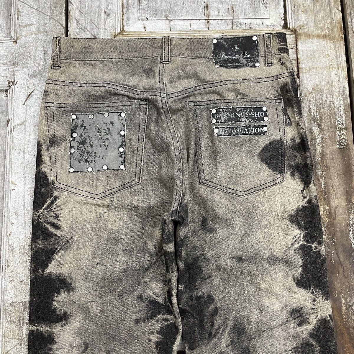 Hysteric Glamour × Japanese Brand Japanese Bernings Sho Printed Punk Bootcut Jeans wc 354 Size US 31 - 4 Thumbnail