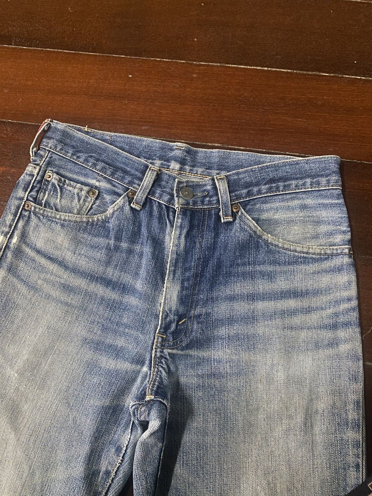 Levi's Vintage Levis Redloop 517 Bootcut distressed mud wash flare Size US 31 - 6 Thumbnail