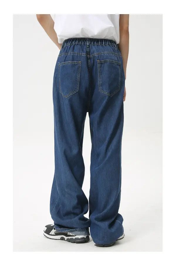 Japanese Brand Atsuko x Chie Loose straight elastic waist casual jeans Size US 32 / EU 48 - 4 Thumbnail