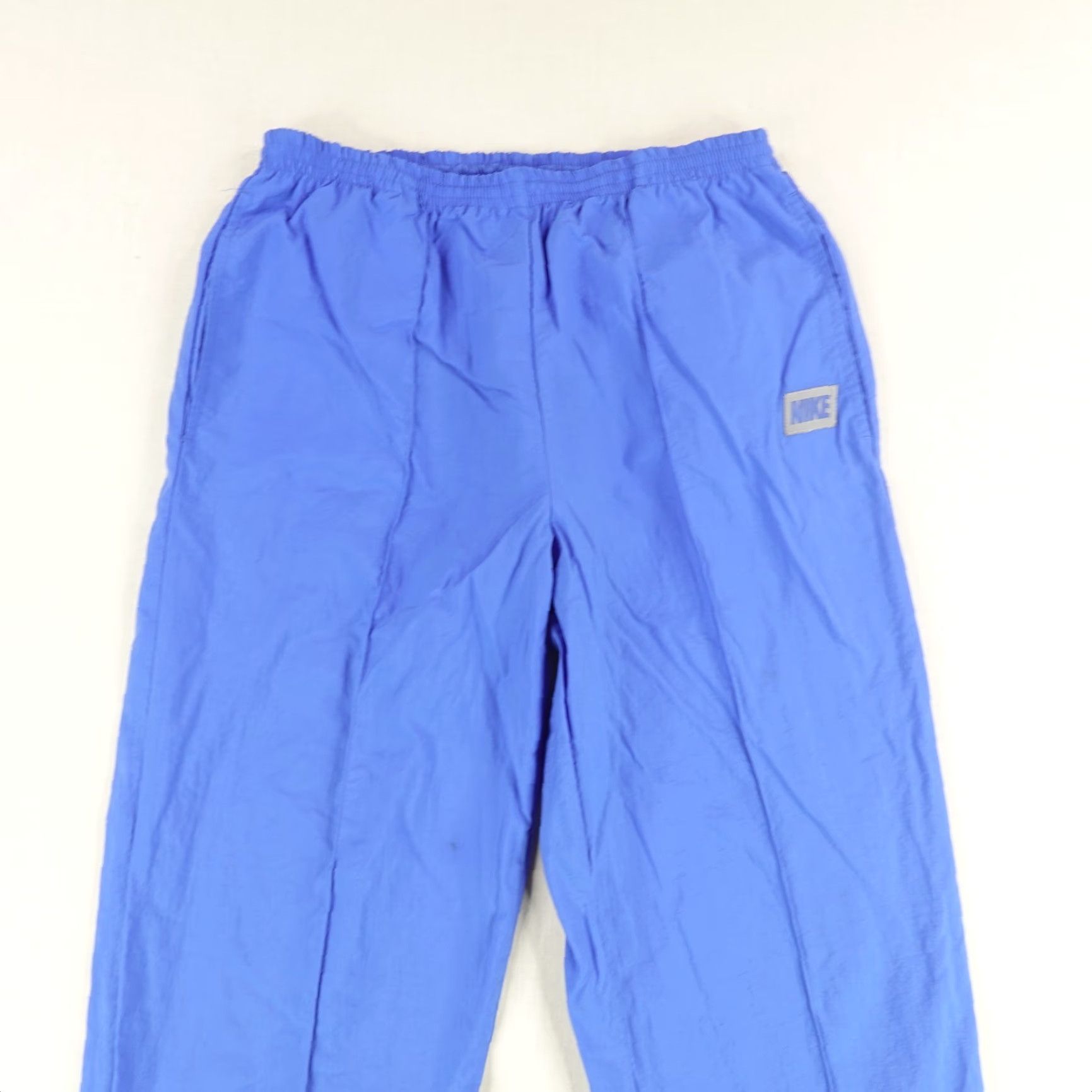 Nike VINTAGE Nike Track Pants Mens Medium Blue Tapered Joggers 90s Activewear Size US 28 / EU 44 - 2 Thumbnail