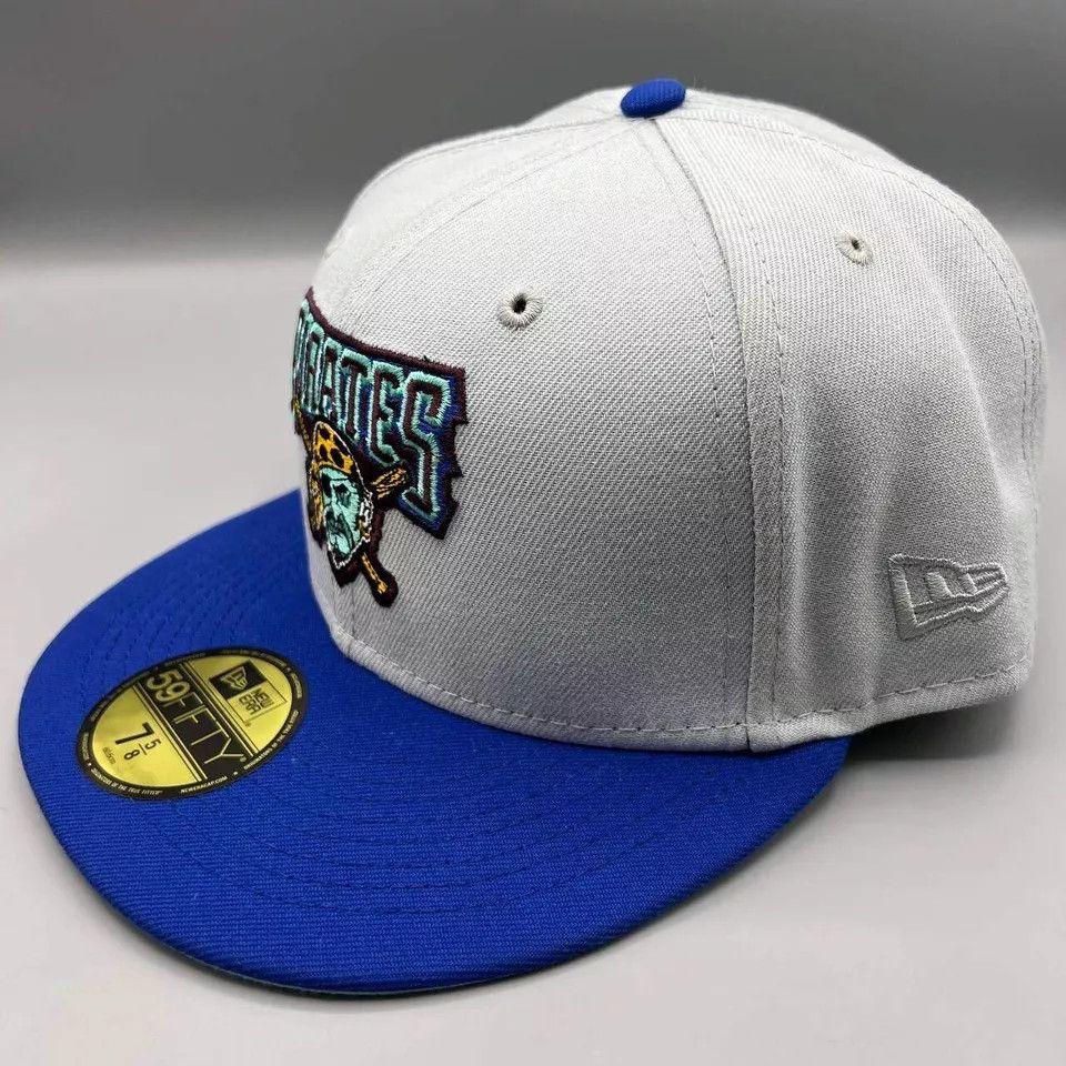 New Era Pittsburgh Pirates Hat Men 7 5/8 59Fifty New Era MLB Fitted Size ONE SIZE - 3 Thumbnail