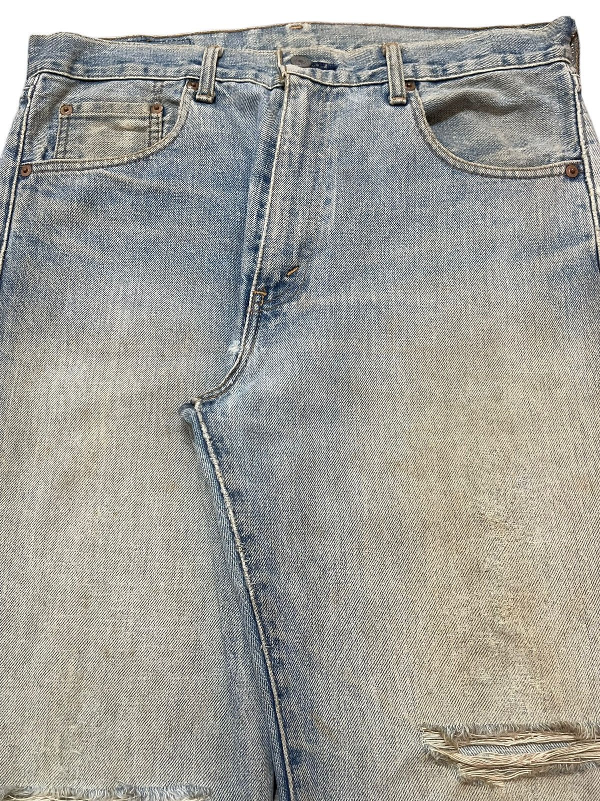 Levi's Vintage 80s Levis 502 Mud Wash Distressed Relaxed Straight Size US 33 - 4 Thumbnail