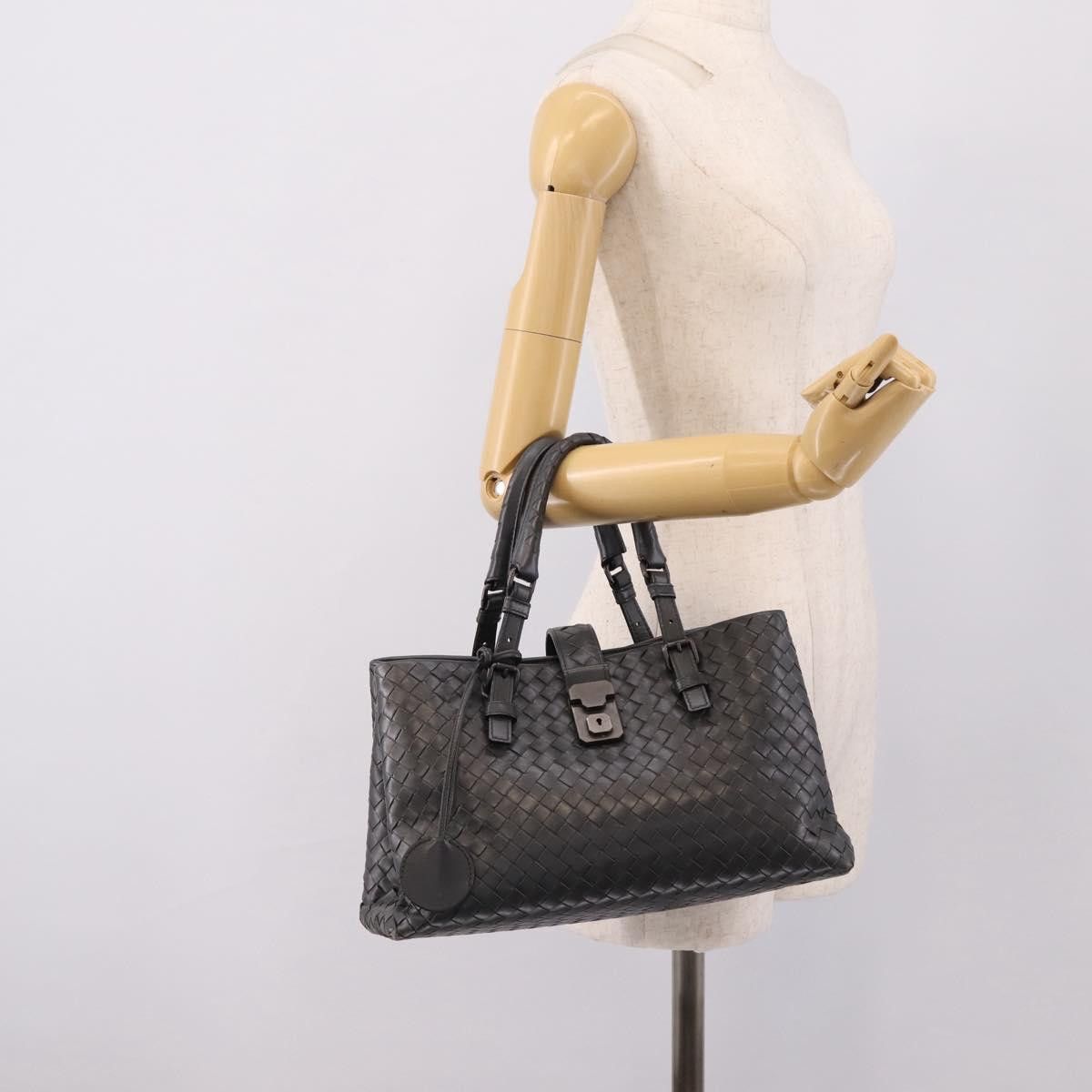 Bottega Veneta Bottega Veneta INTRECCIATO Hand Bag Leather Gray Auth Size ONE SIZE - 25 Thumbnail