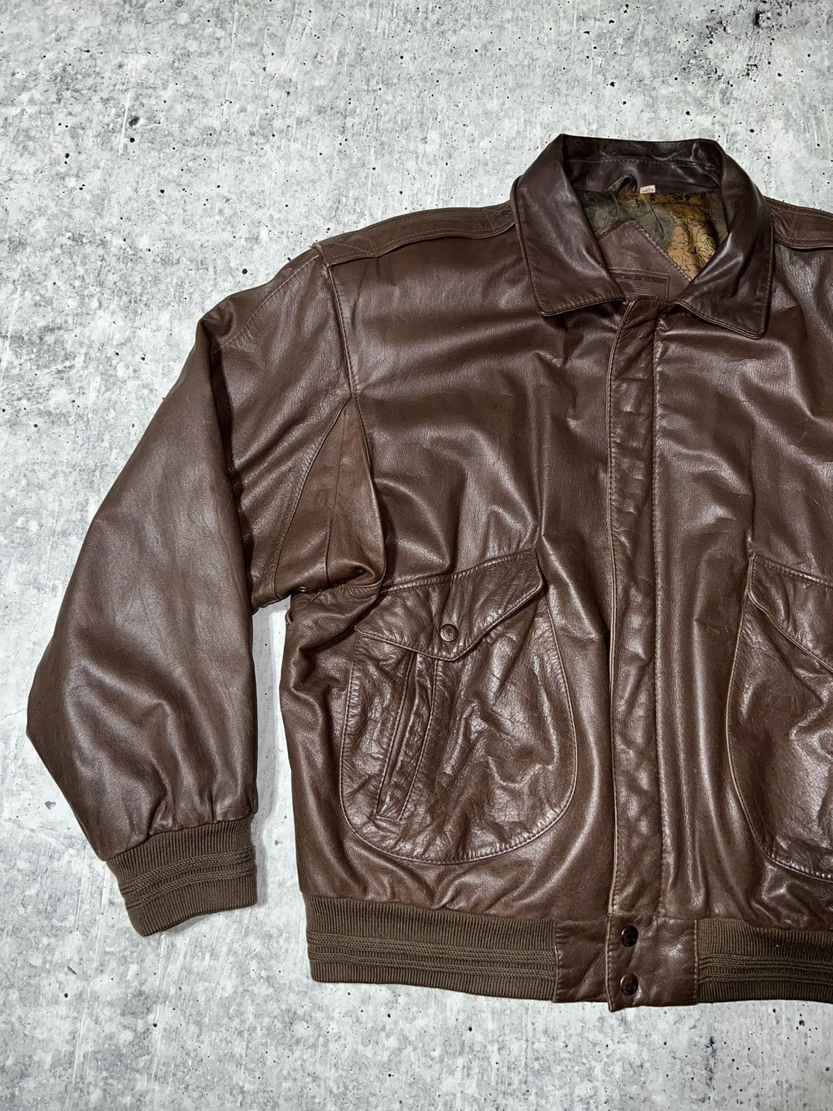 Roundtree & Yorke Vintage 90s Roundtree & Yorke Genuine Leather Jacket Size US L / EU 52-54 / 3 - 3 Thumbnail