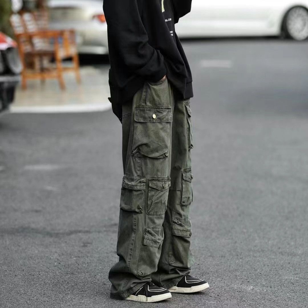 Japanese Brand × Jean Workwear Pants Green Loose Street Size US 32 / EU 48 - 2 Thumbnail