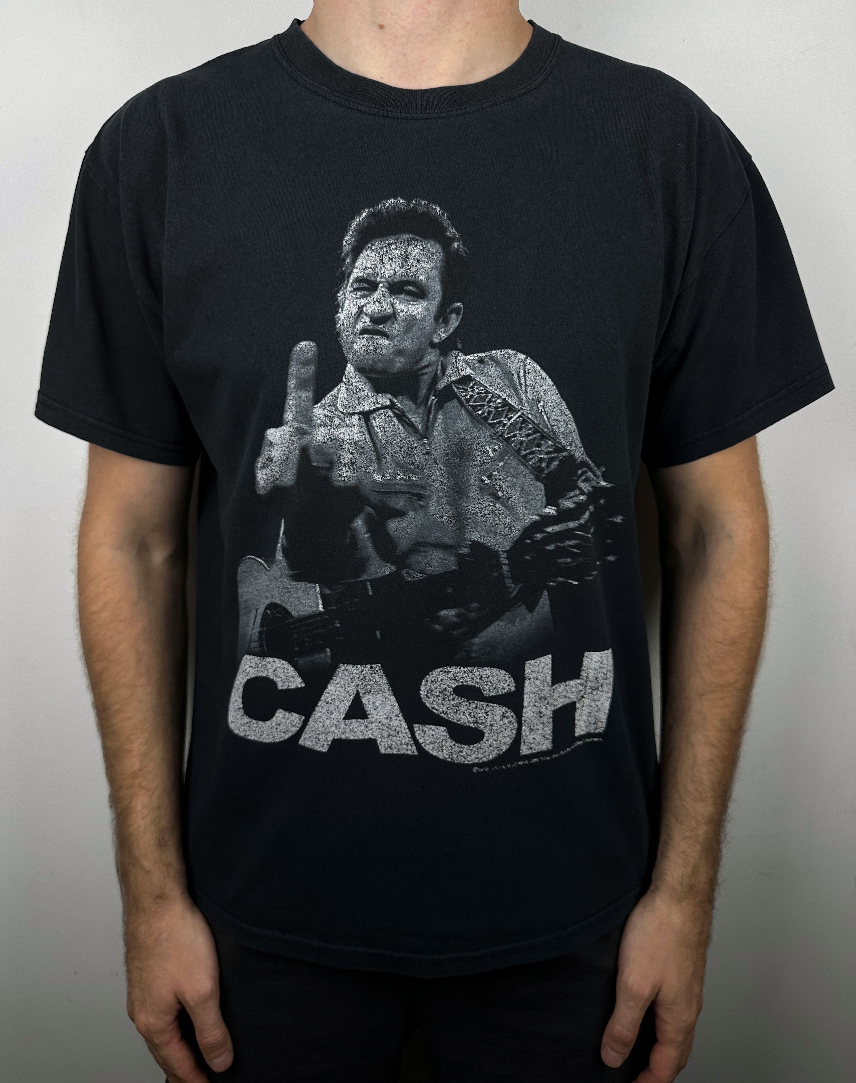 Band Tees Vintage Johnny Cash Fuck You Graphic T Shirt Tee Size US L / EU 52-54 / 3 - 2 Thumbnail