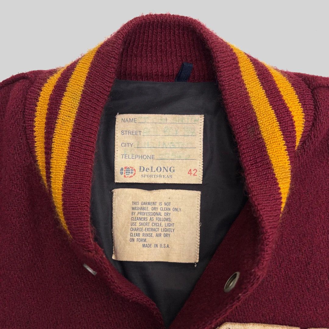 Vintage US School Varsity 1960 60s Vintage DeLong Letterman Jacket Size US L / EU 52-54 / 3 - 5 Thumbnail