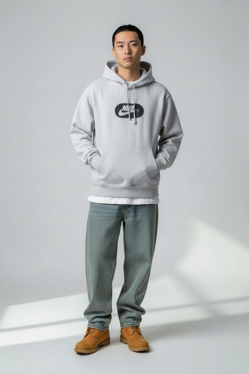 Nike 90s Nike Vintage Oversized Big Logo Retro Hoodie Y2K Rare Size US S / EU 44-46 / 1 - 1 Thumbnail