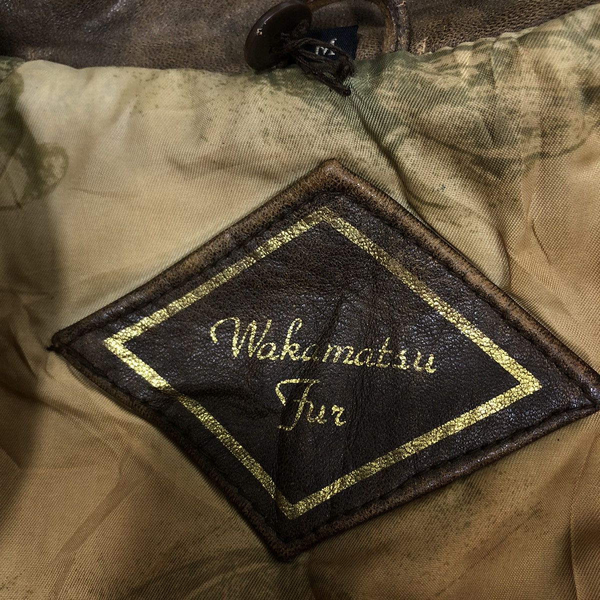 Genuine Leather 🔥Vintage Leather Jacket Wakamatsu Fur Bomber Design Japan Size US M / EU 48-50 / 2 - 13 Thumbnail