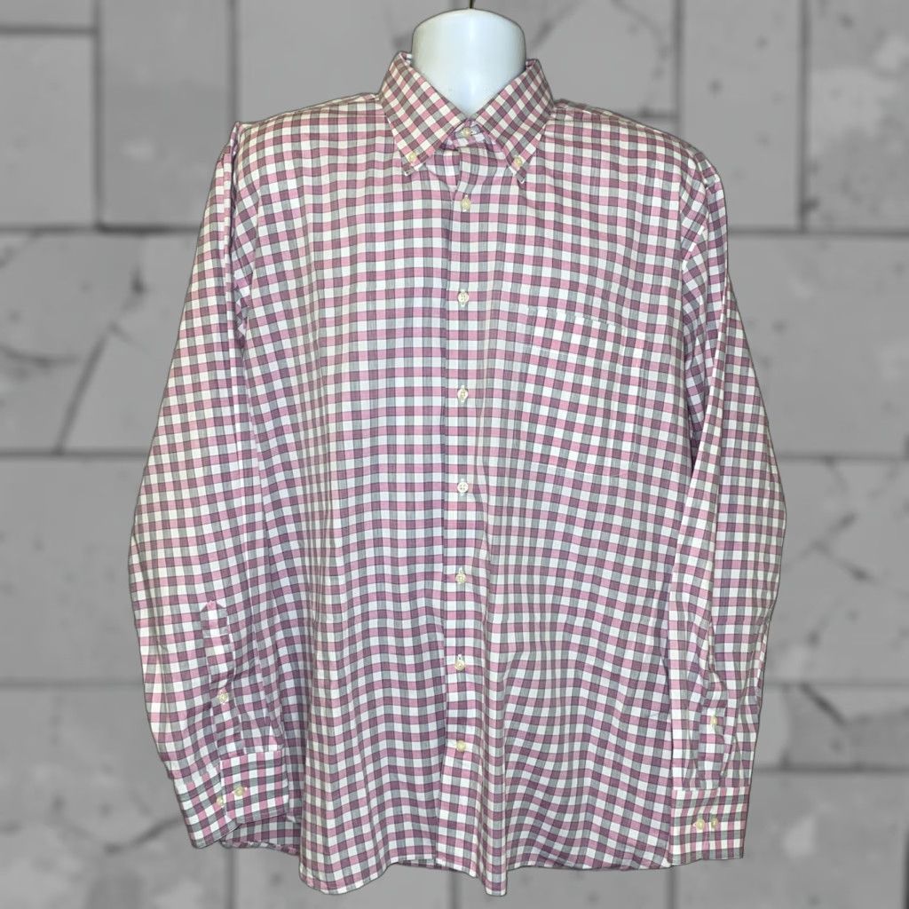 Peter Millar Peter Millar Mens Multi Color Checkered Long Sleeve Button Front Shirt XL Size US XL / EU 56 / 4 - 1 Thumbnail