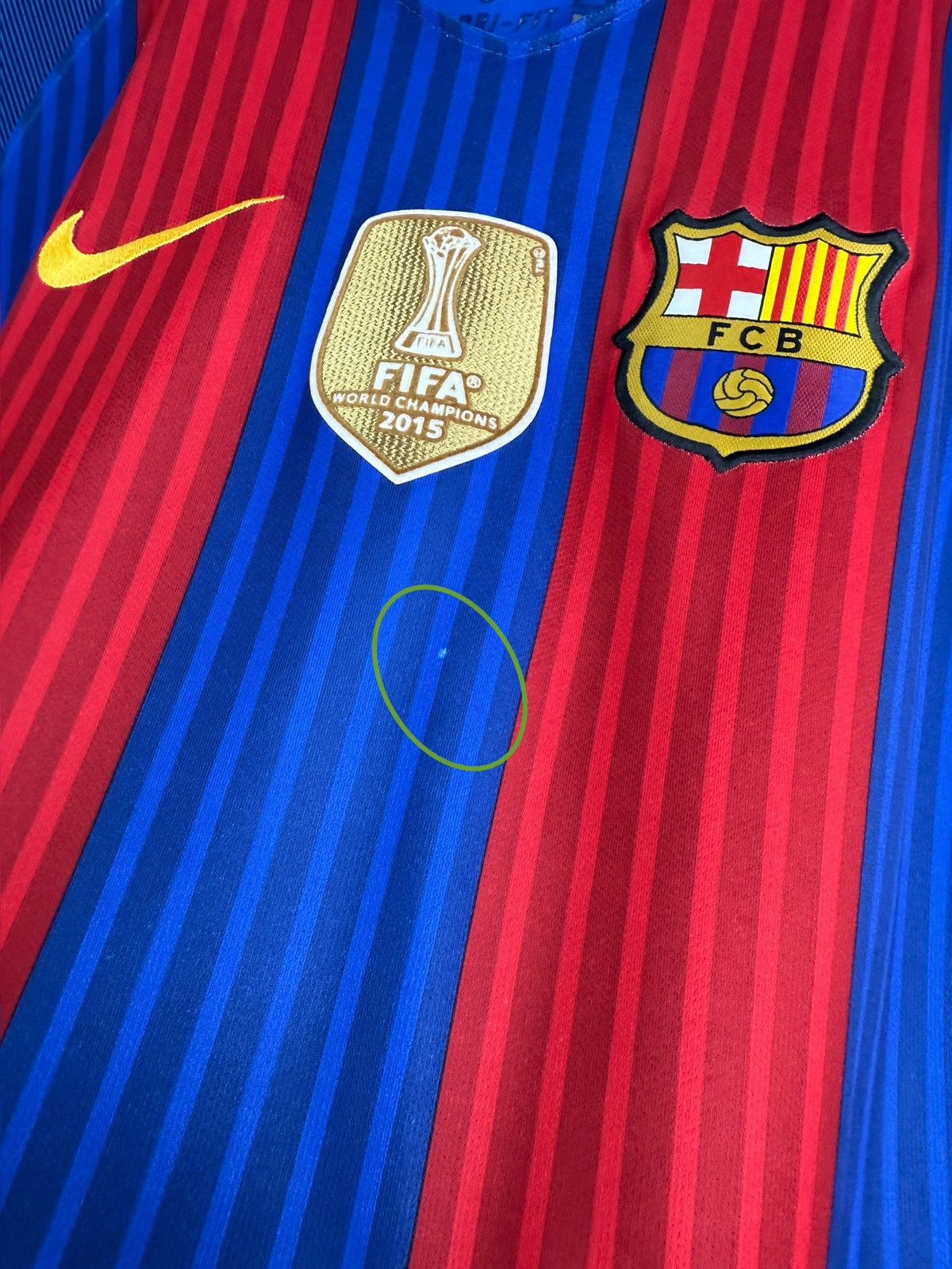 Nike 🇪🇸 Nike F. C. Barcelona FIFA 2015/16 Soccer Jersey T-Shirt Size US M / EU 48-50 / 2 - 14 Thumbnail