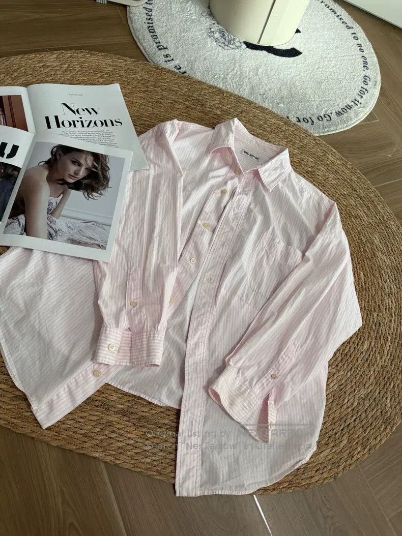 Balenciaga Balenciaga Pink Striped Shirt Size XXS / US 00 / IT 34 - 1 Thumbnail