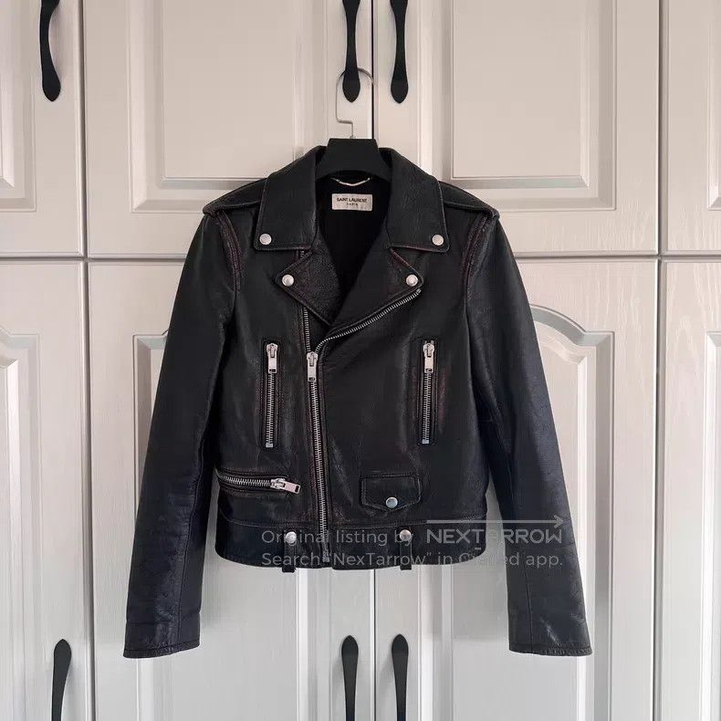 Saint Laurent Paris Saint Laurent Paris Distressed Vintage No Smoking Leather Size XS / US 0-2 / IT 36-38 - 1 Thumbnail